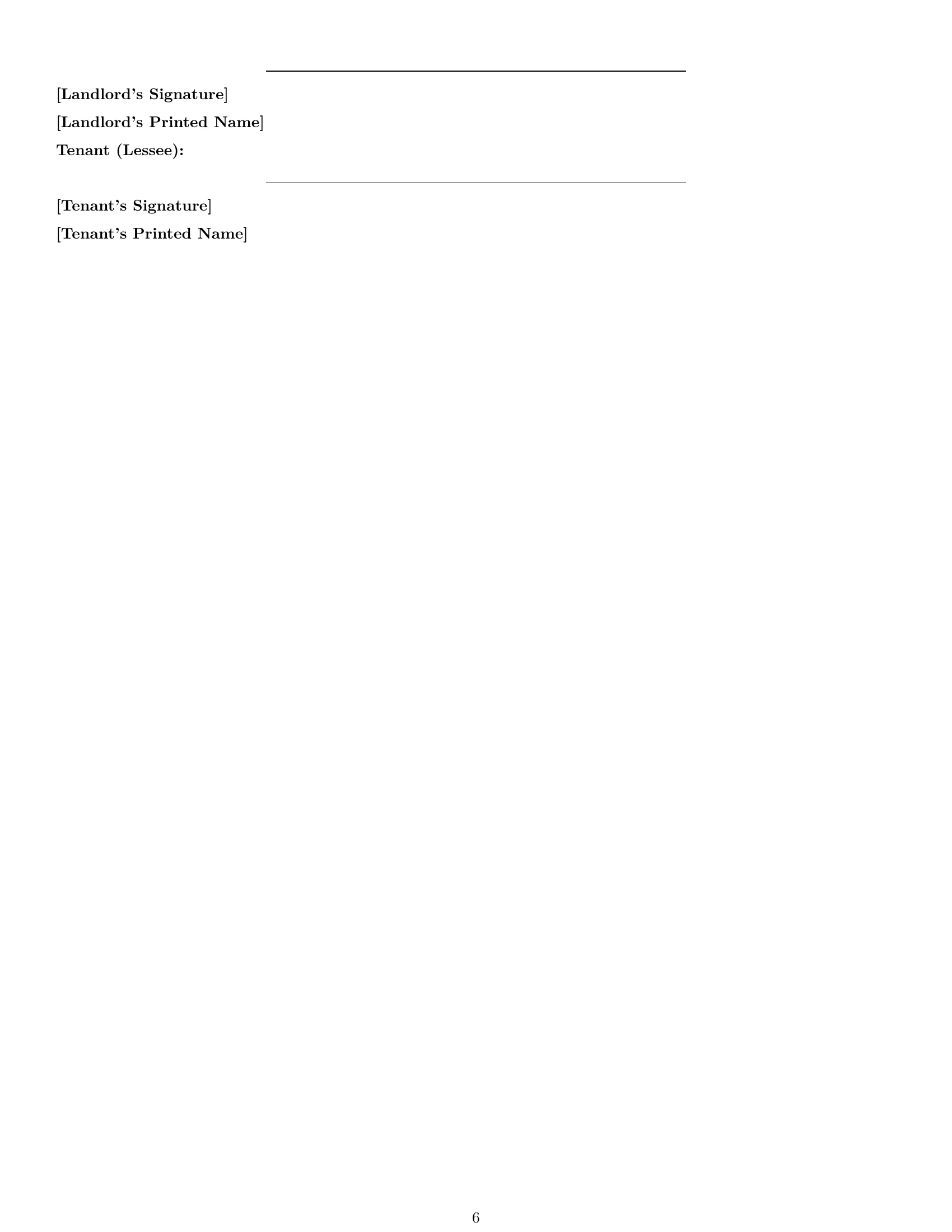 Preview page 6 of Free Arizona commercial lease agreement template