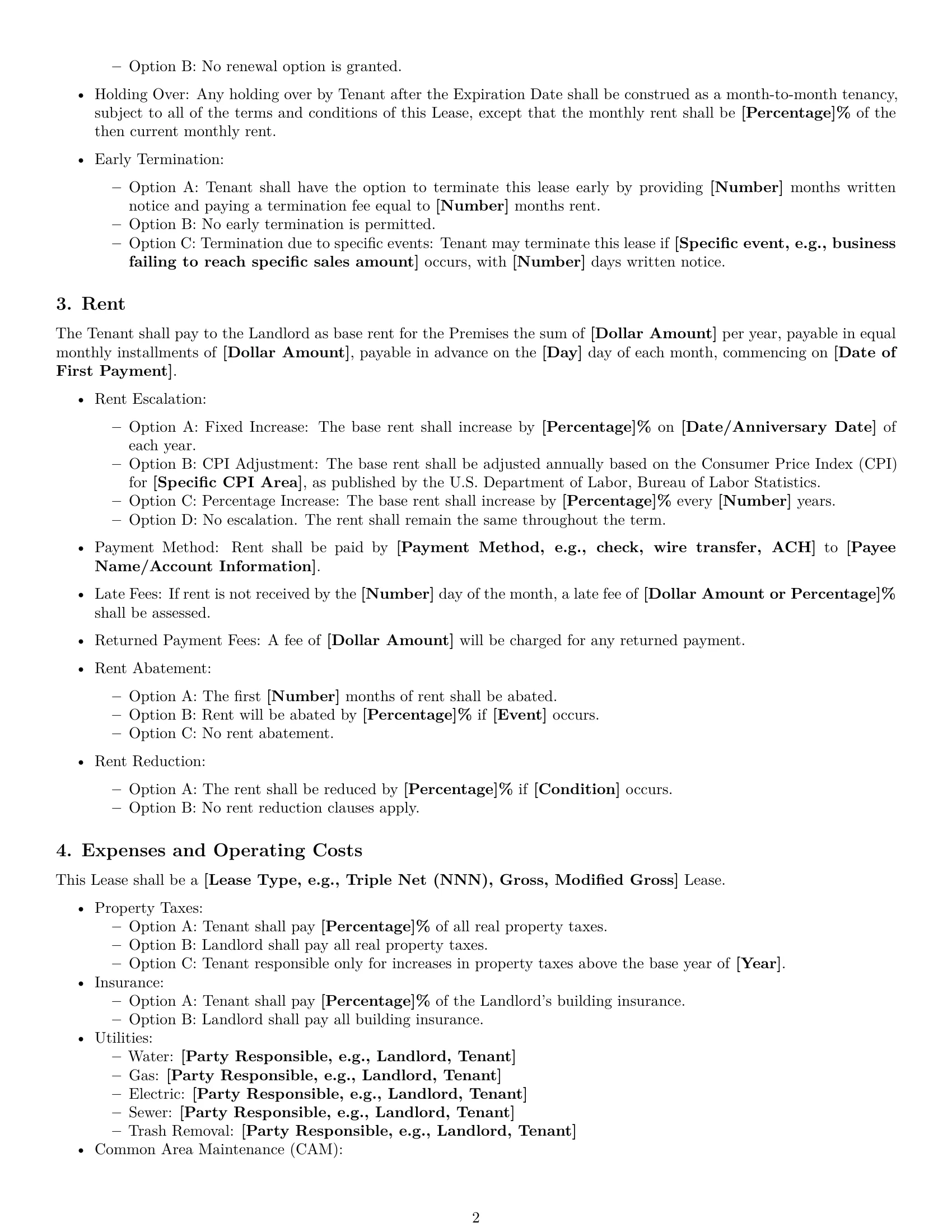 Preview page 2 of Free New York commercial lease agreement template
