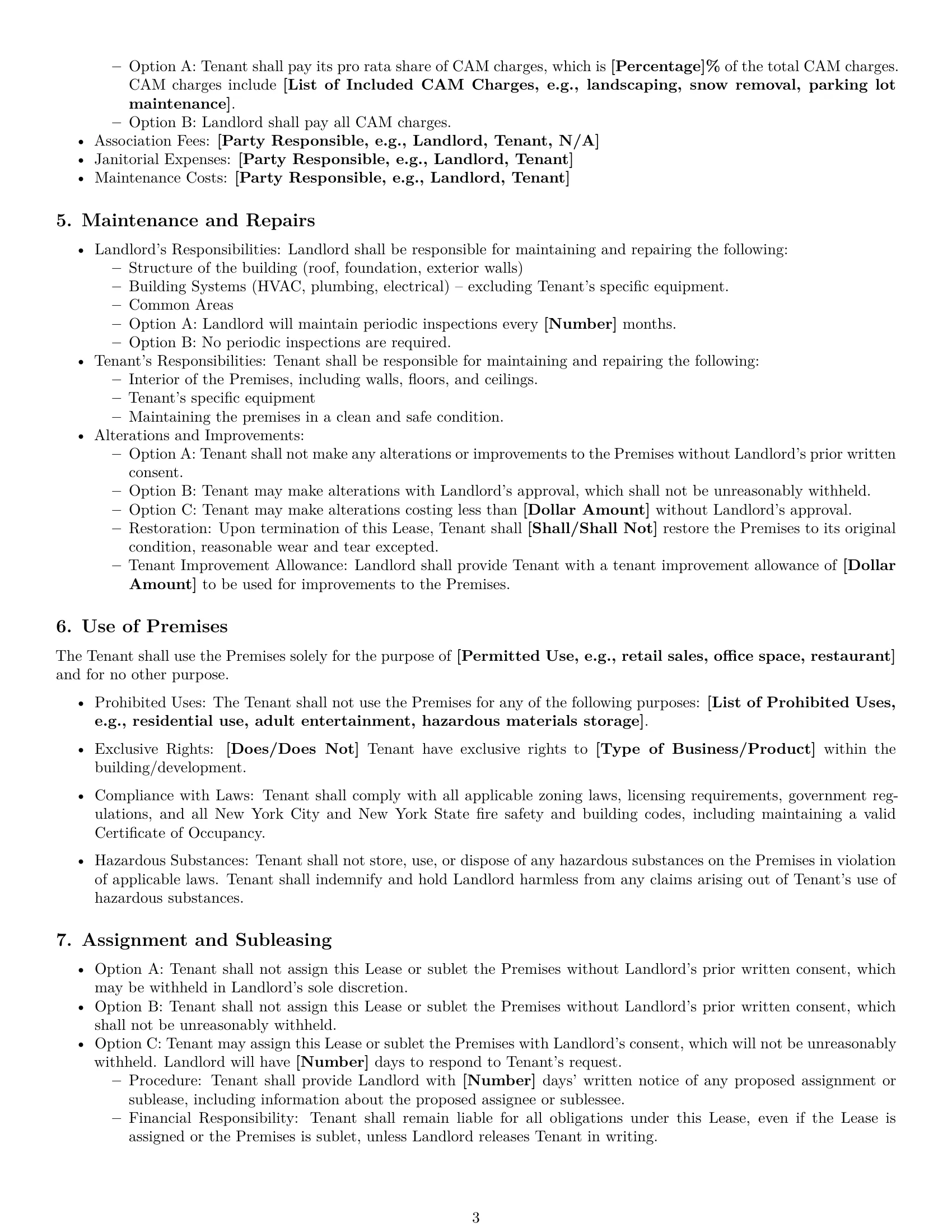 Preview page 3 of Free New York commercial lease agreement template