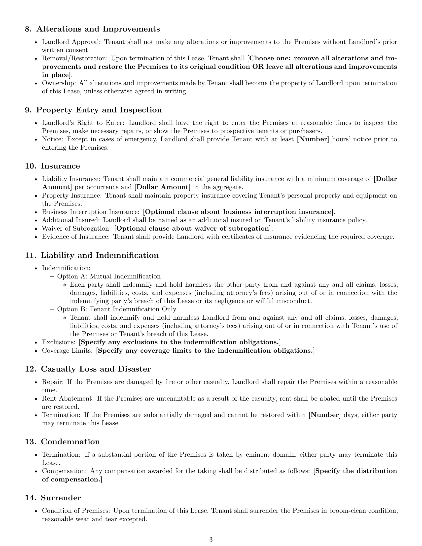 Preview page 3 of Free Ohio commercial lease agreement template