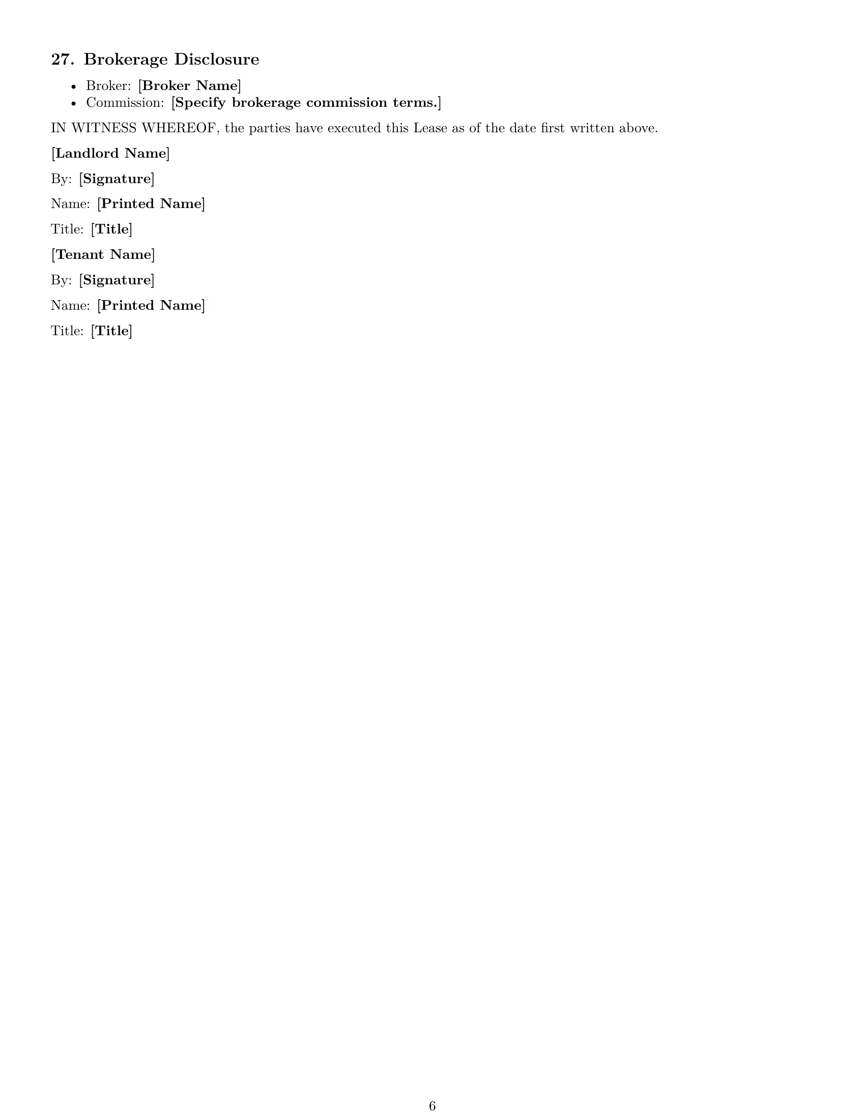 Preview page 6 of Free Ohio commercial lease agreement template