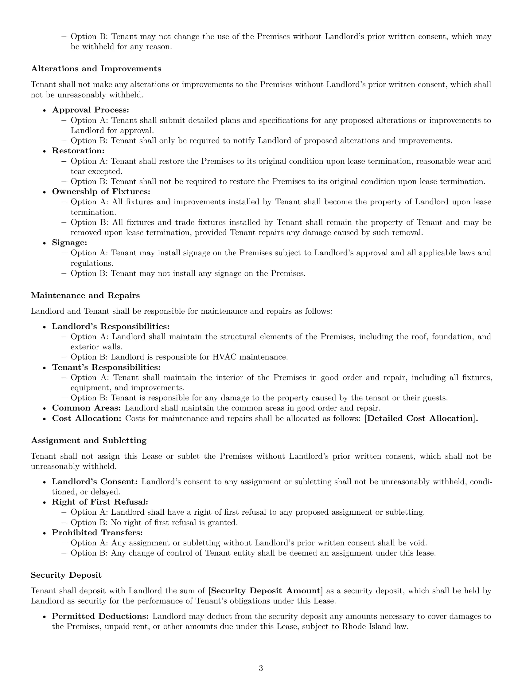 Preview page 3 of Free Rhode Island commercial lease agreement template