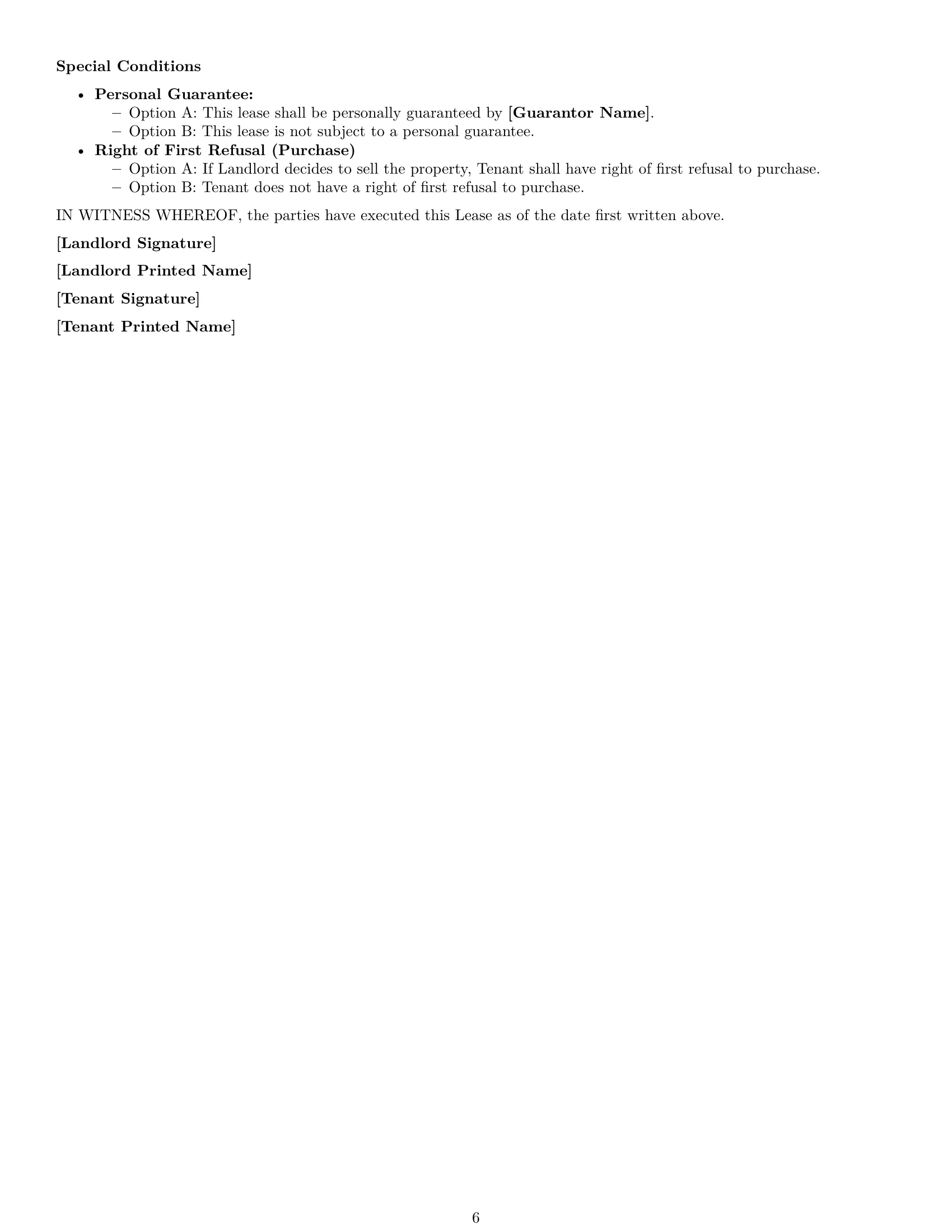 Preview page 6 of Free Rhode Island commercial lease agreement template