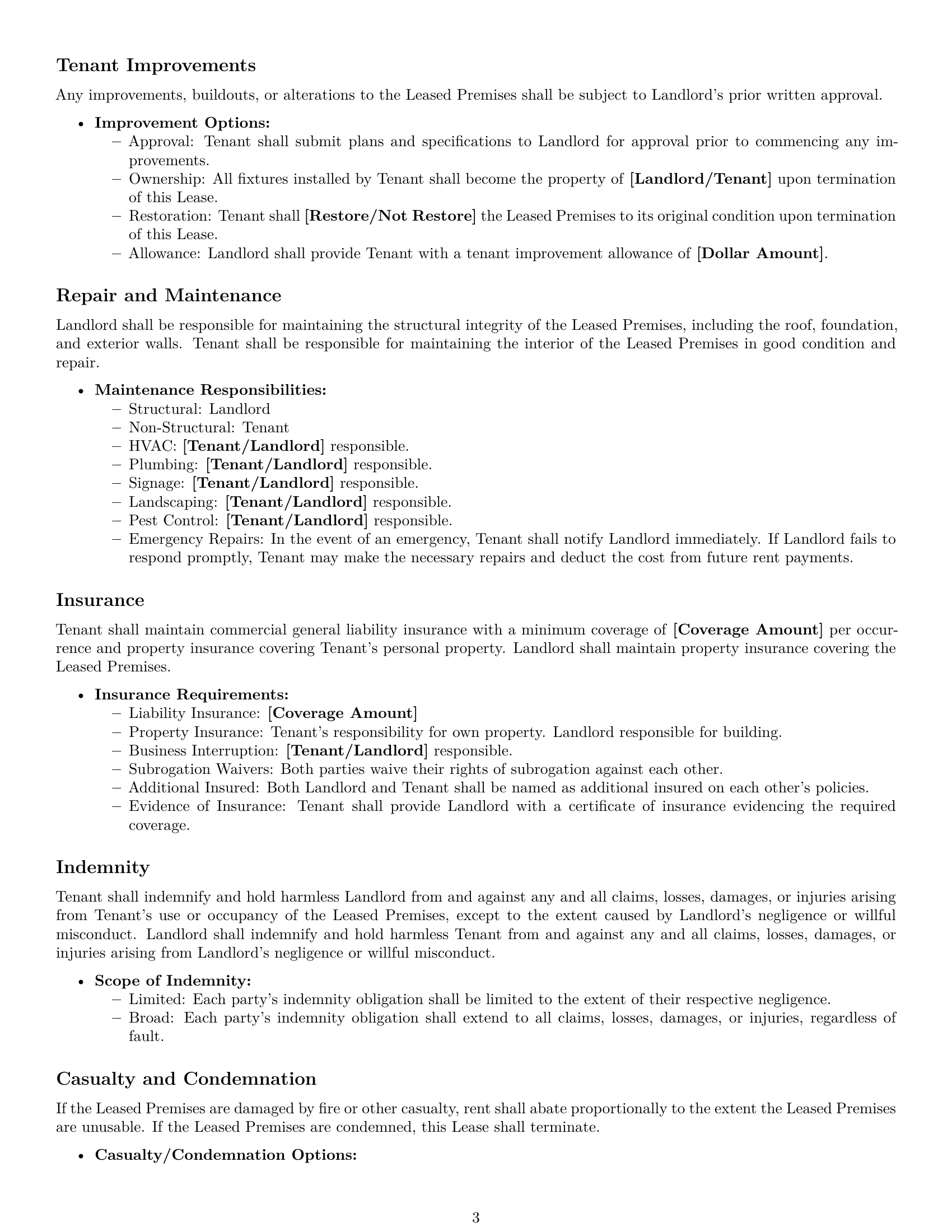 Preview page 3 of Free Arkansas commercial lease agreement template