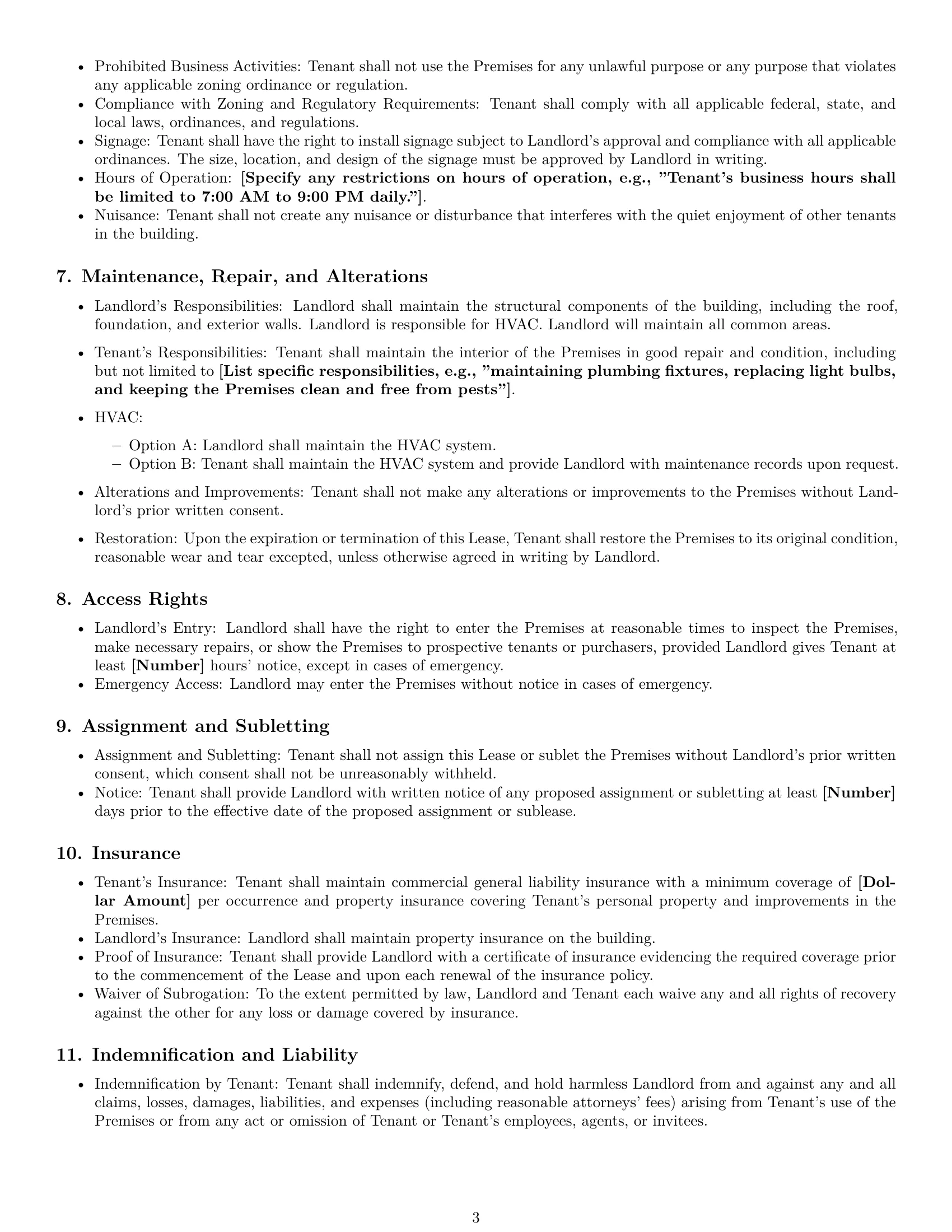 Preview page 3 of Free South Carolina commercial lease agreement template