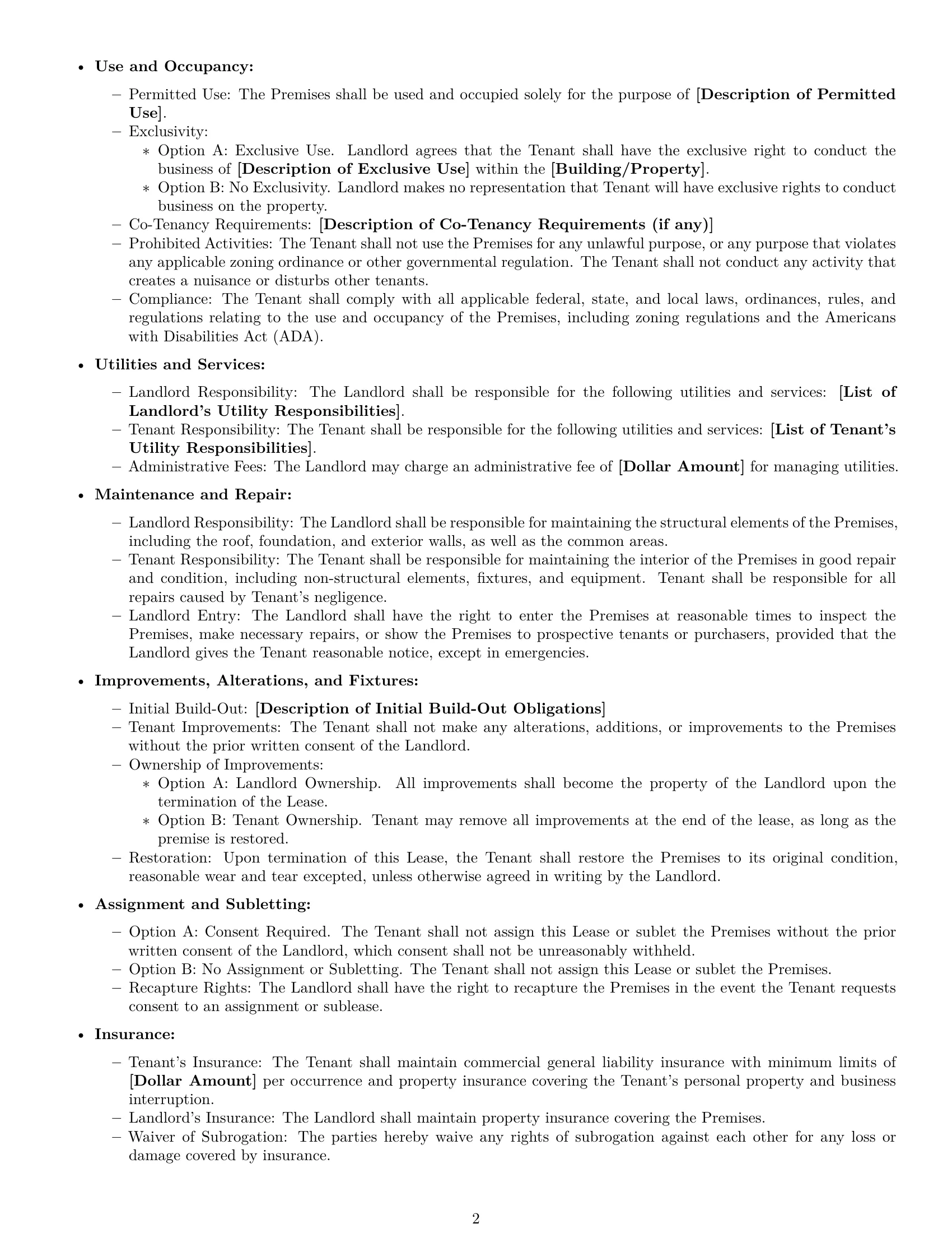 Preview page 2 of Free Virginia commercial lease agreement template