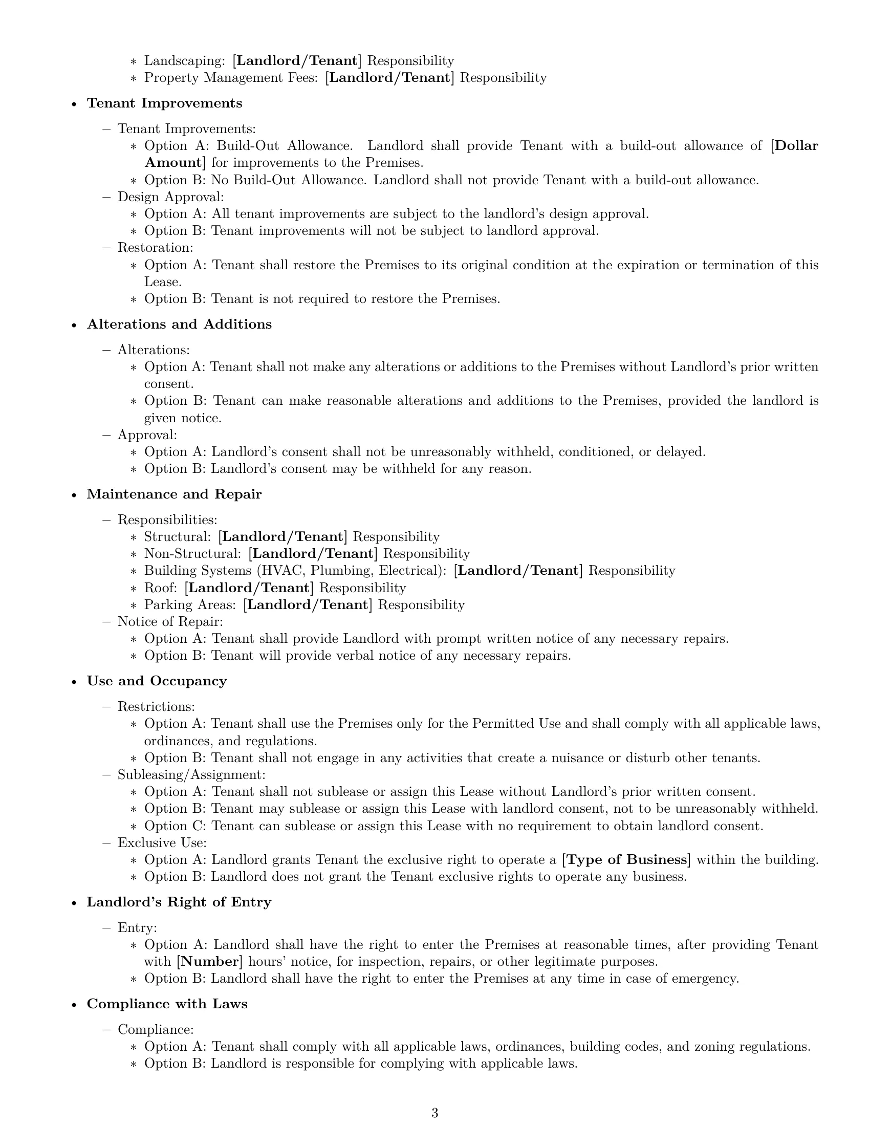 Preview page 3 of Free Wisconsin commercial lease agreement template