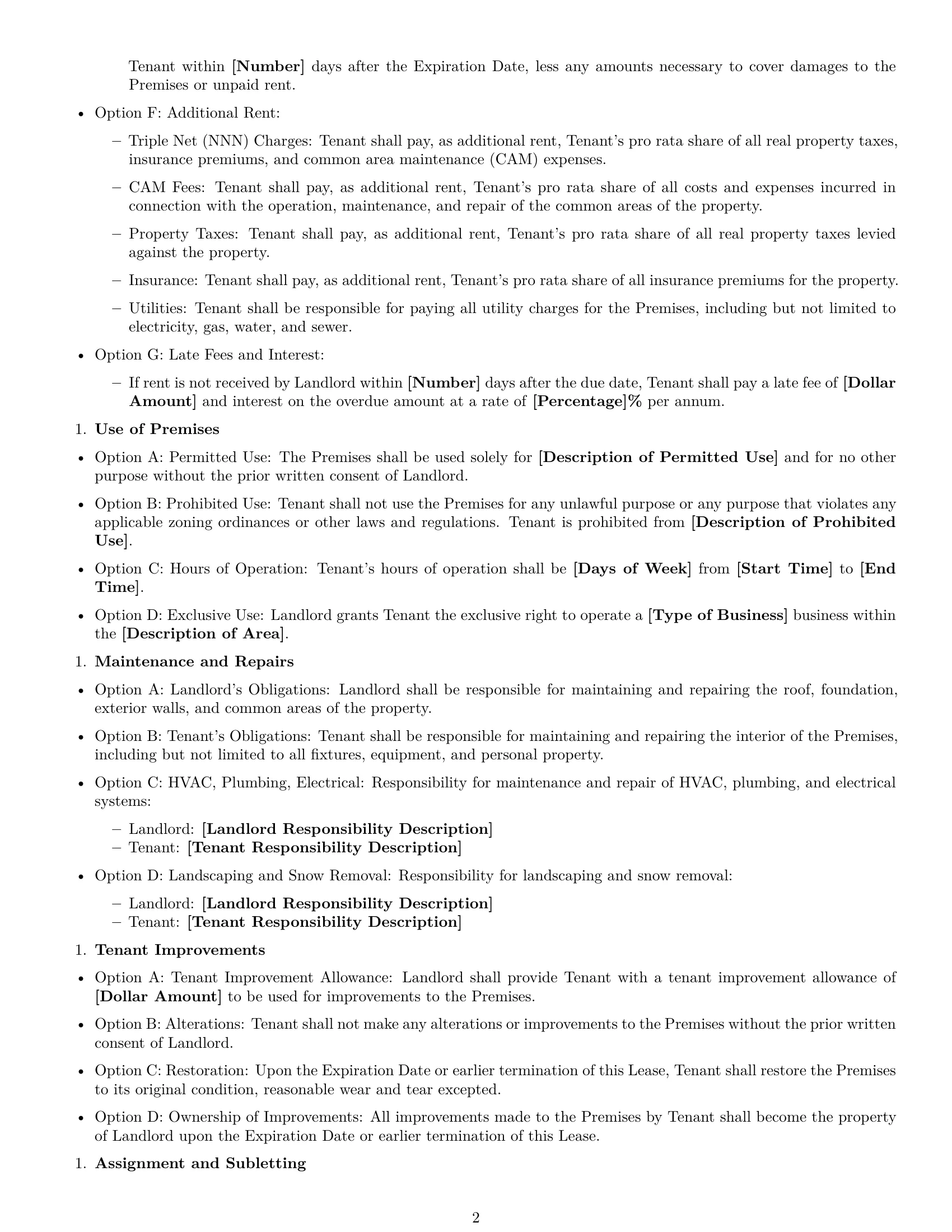 Preview page 2 of Free Colorado commercial lease agreement template