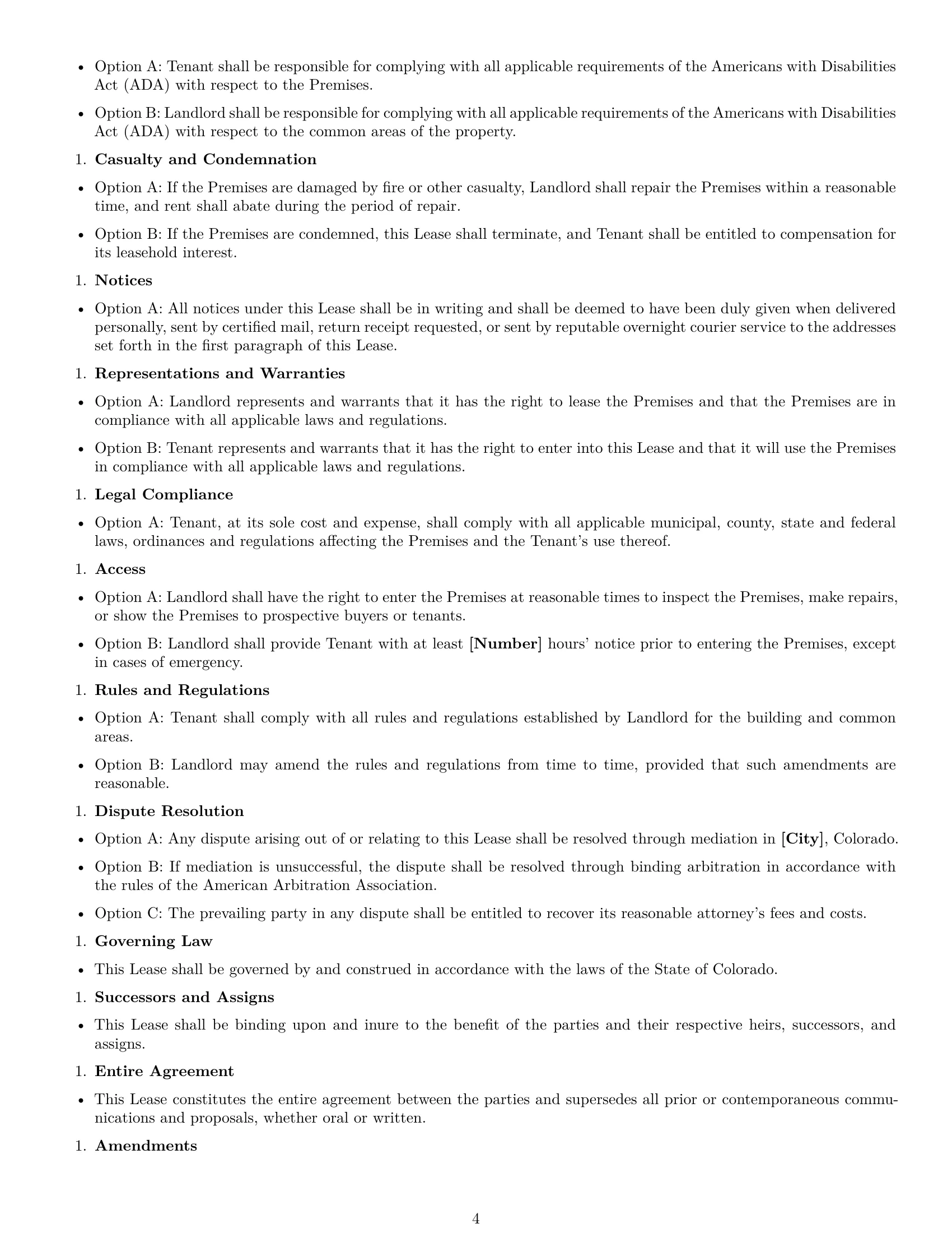 Preview page 4 of Free Colorado commercial lease agreement template