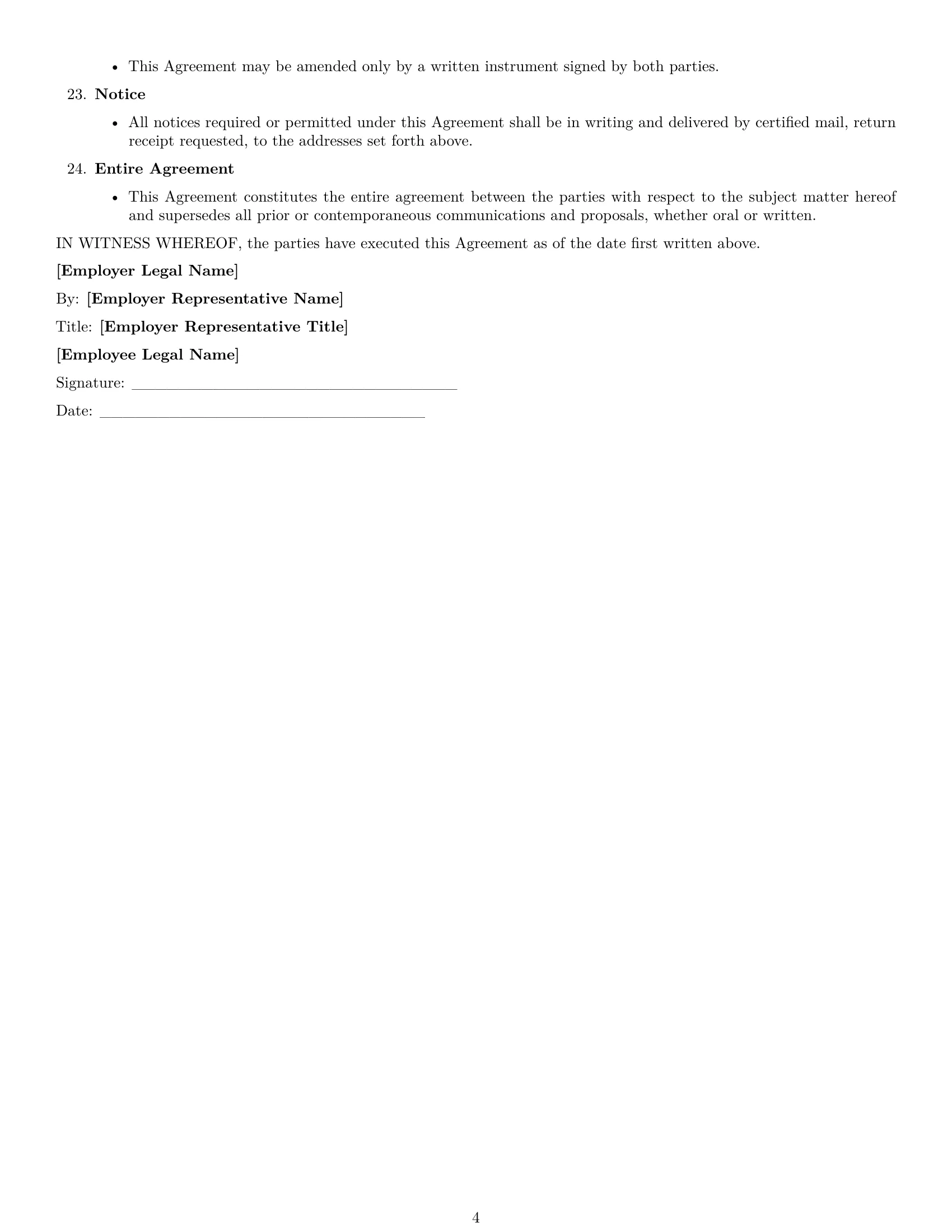 Preview page 4 of Free Georgia sales representative employment contract template