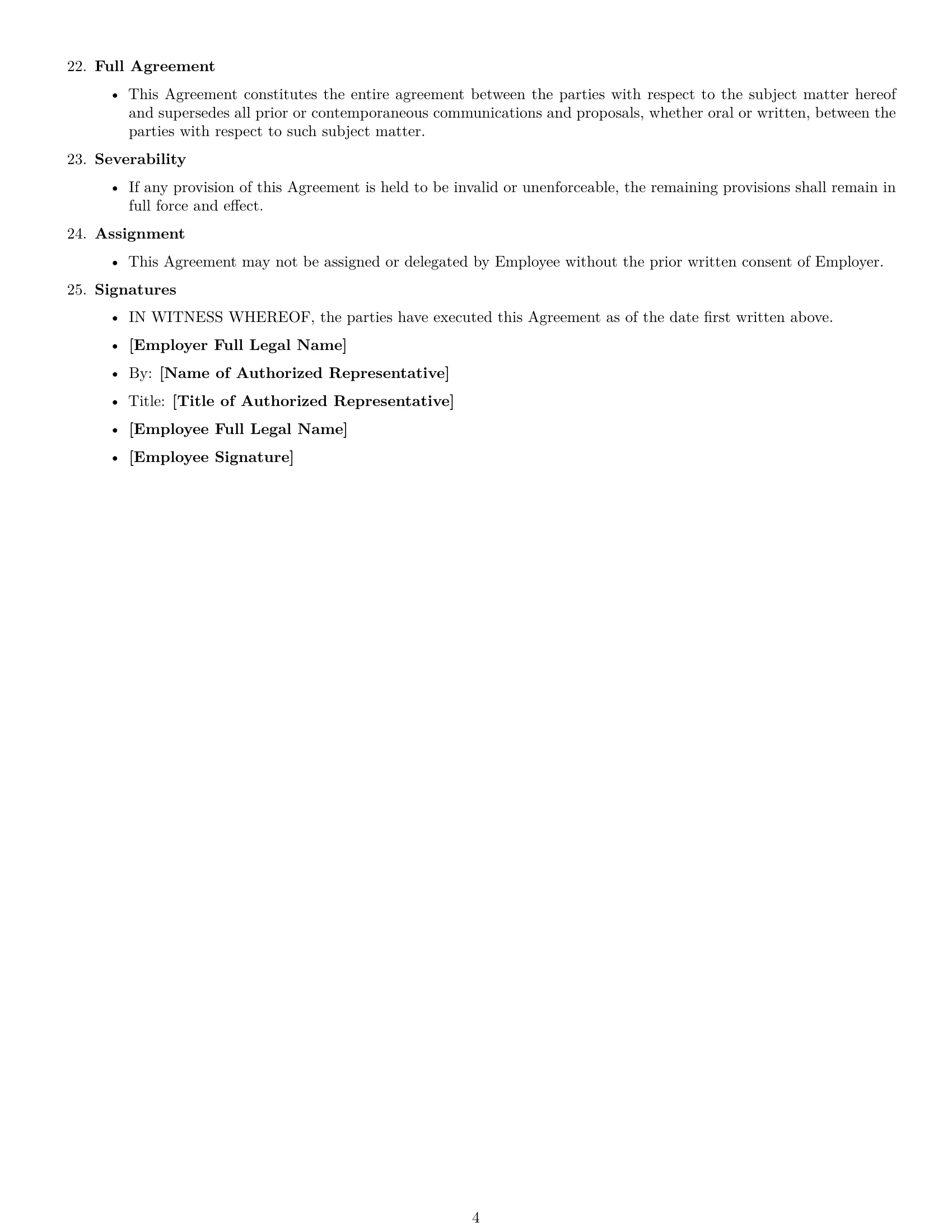 Preview page 4 of Free Wisconsin sales representative employment contract template