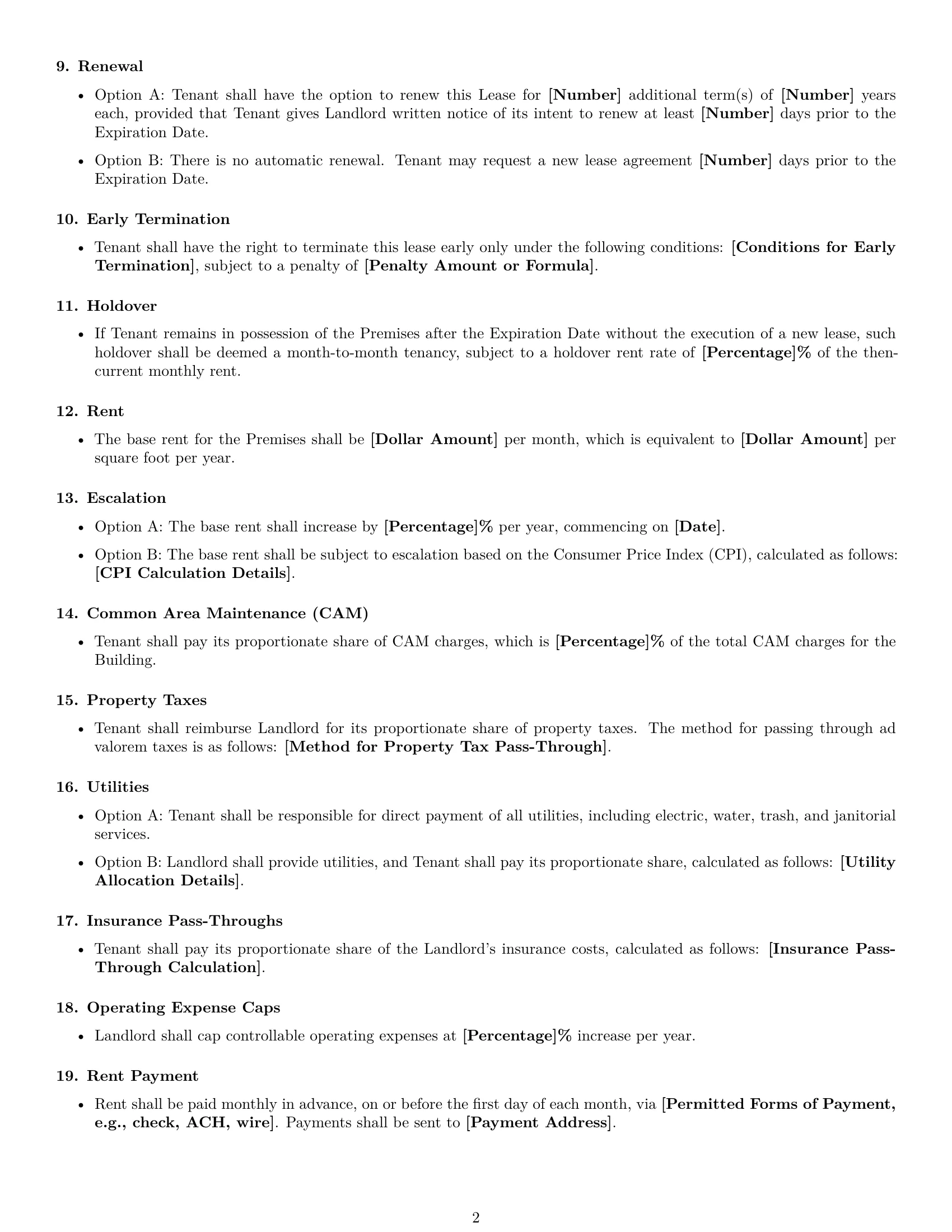 Preview page 2 of Free Georgia office lease agreement template