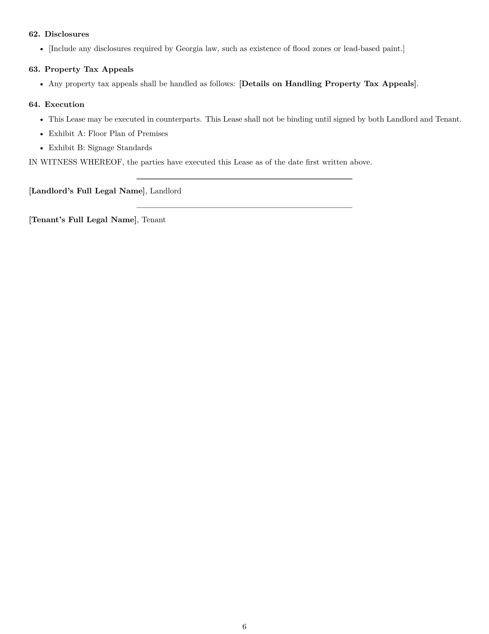Preview page 6 of Free Georgia office lease agreement template