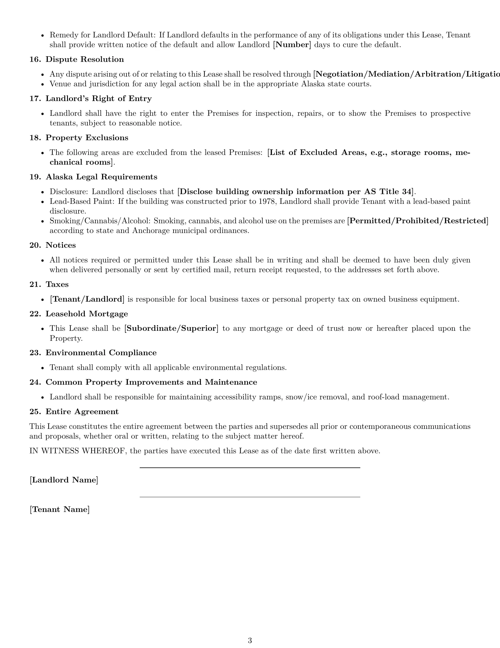 Preview page 3 of Free Alaska office lease agreement template