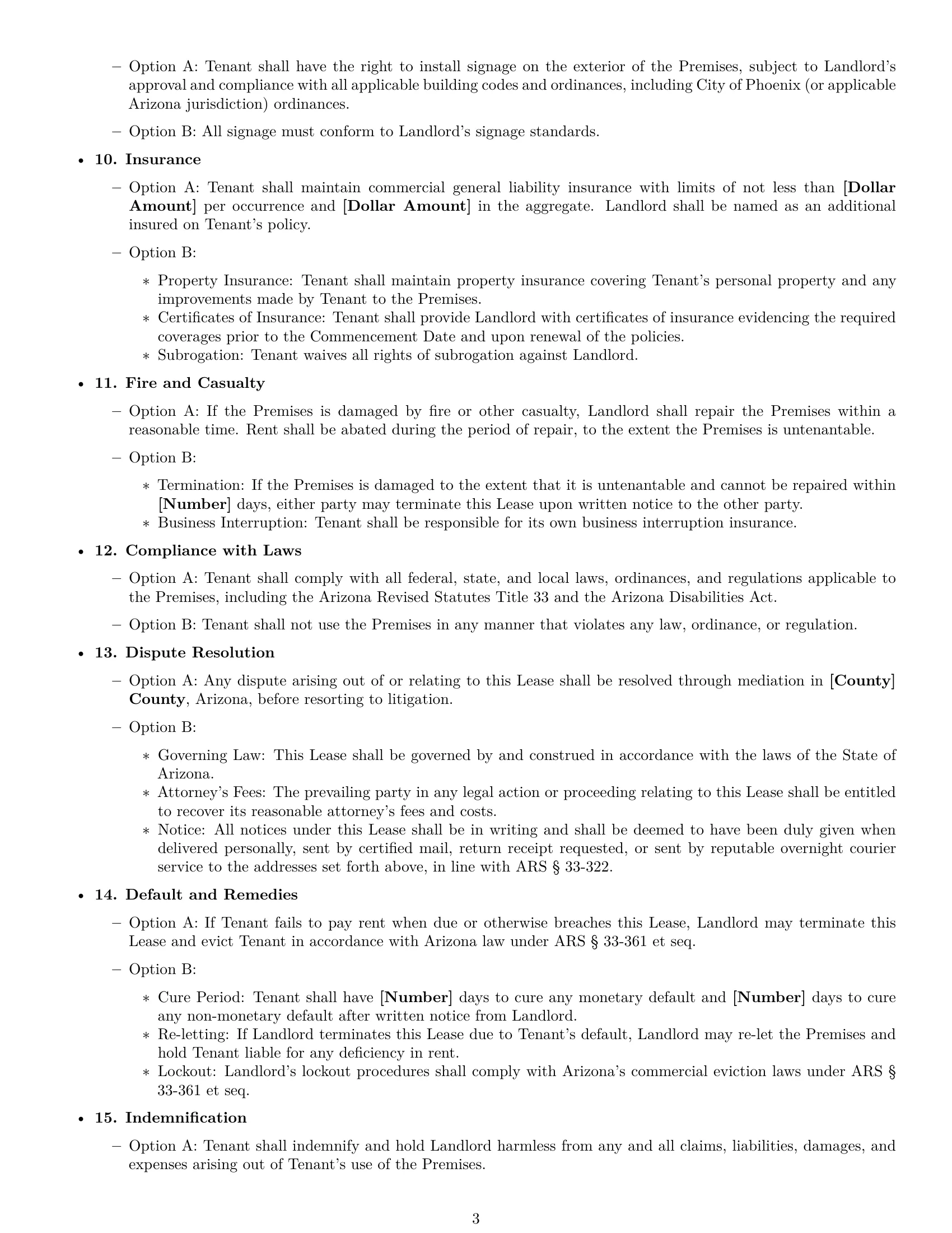 Preview page 3 of Free Arizona office lease agreement template