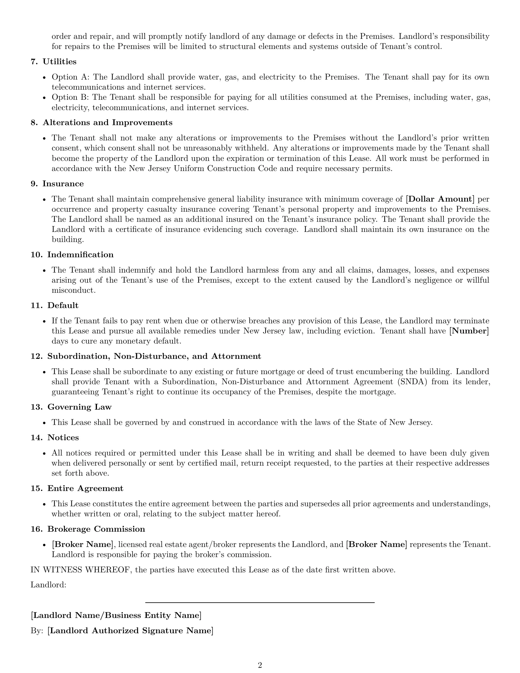 Preview page 2 of Free New Jersey office lease agreement template