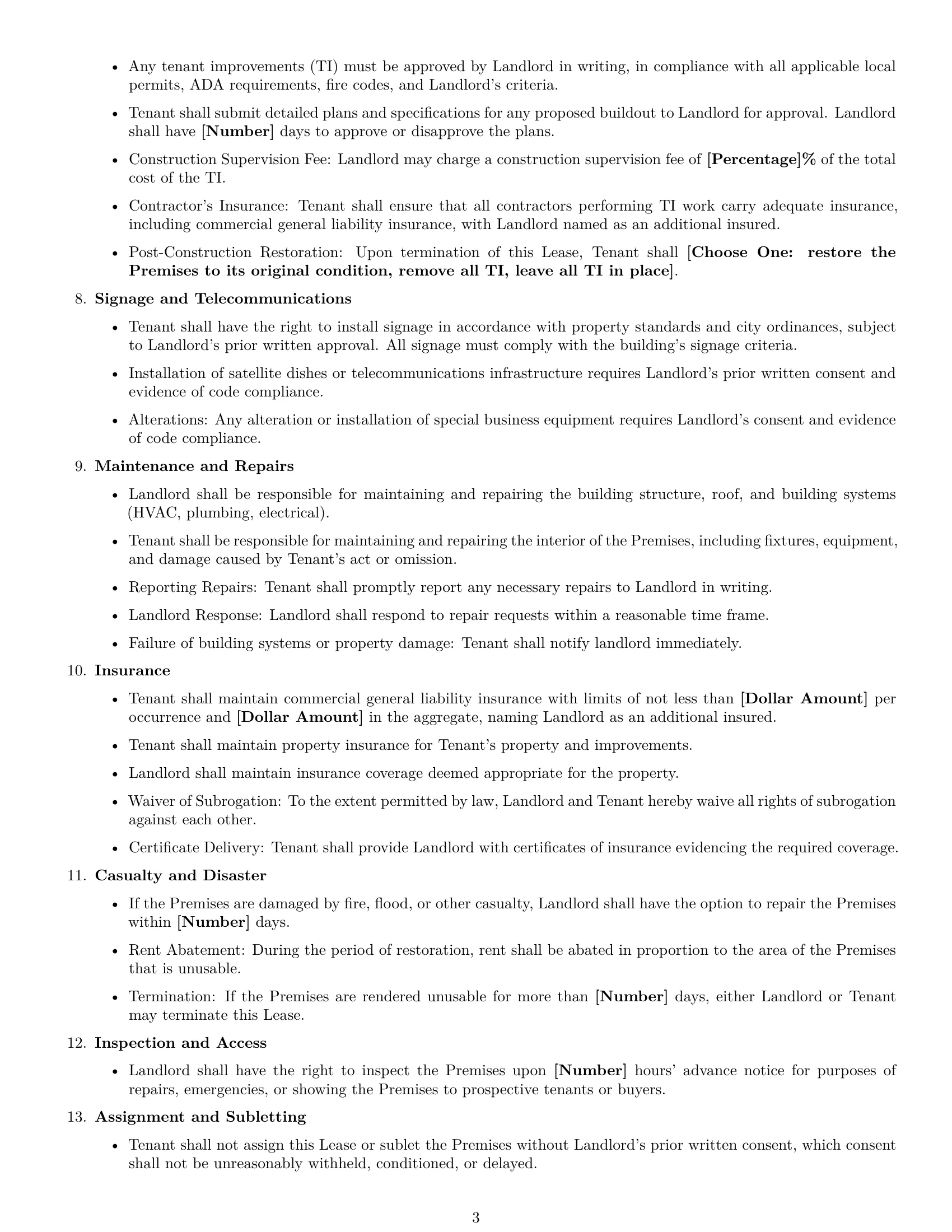 Preview page 3 of Free Texas office lease agreement template