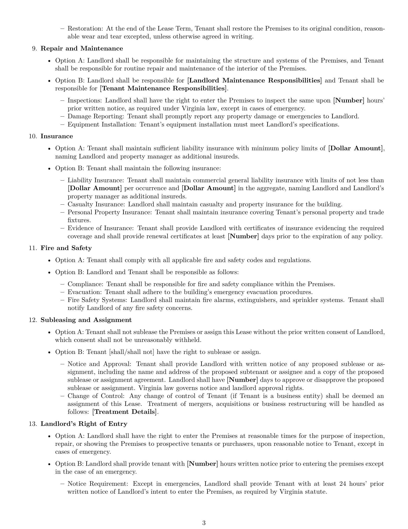 Preview page 3 of Free Virginia office lease agreement template