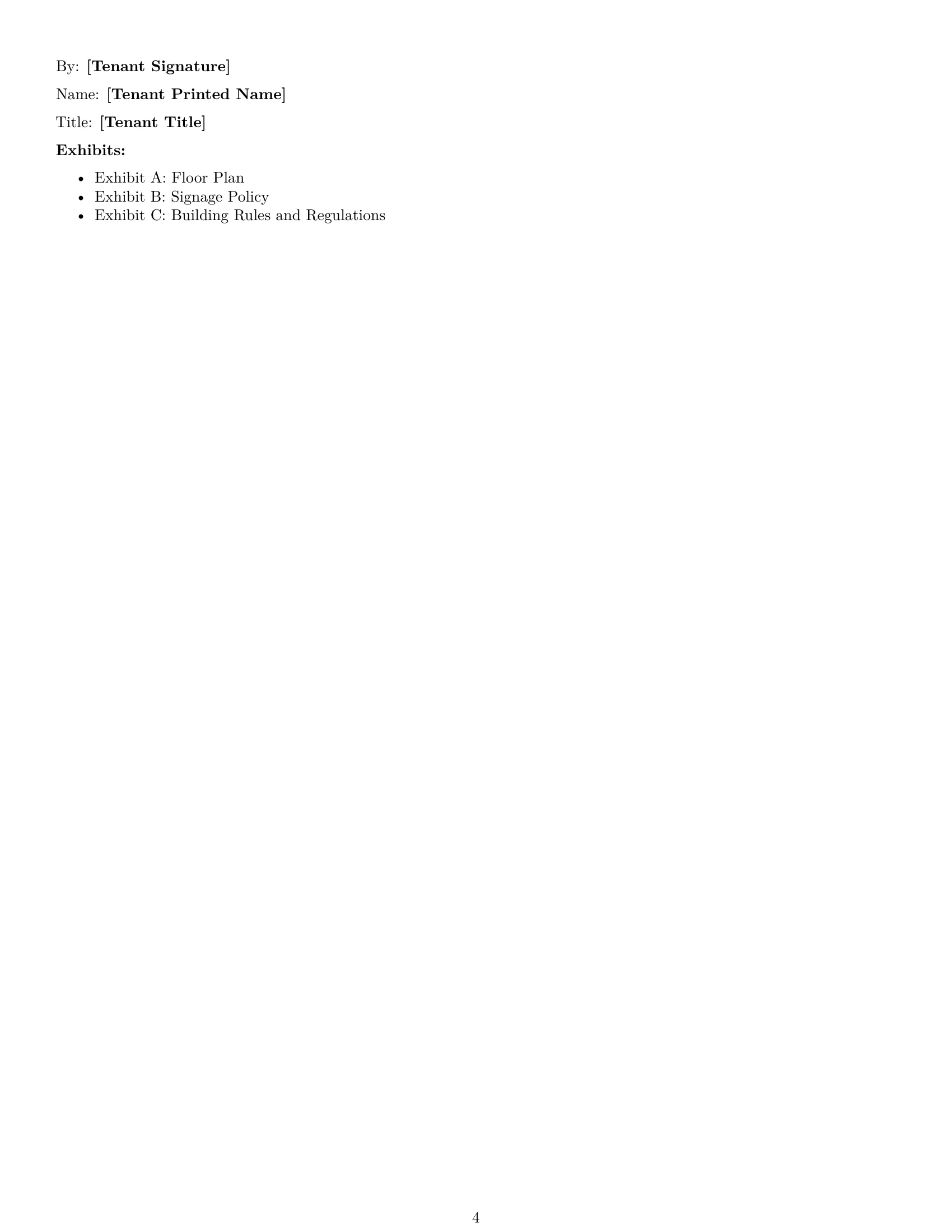 Preview page 4 of Free Florida office lease agreement template