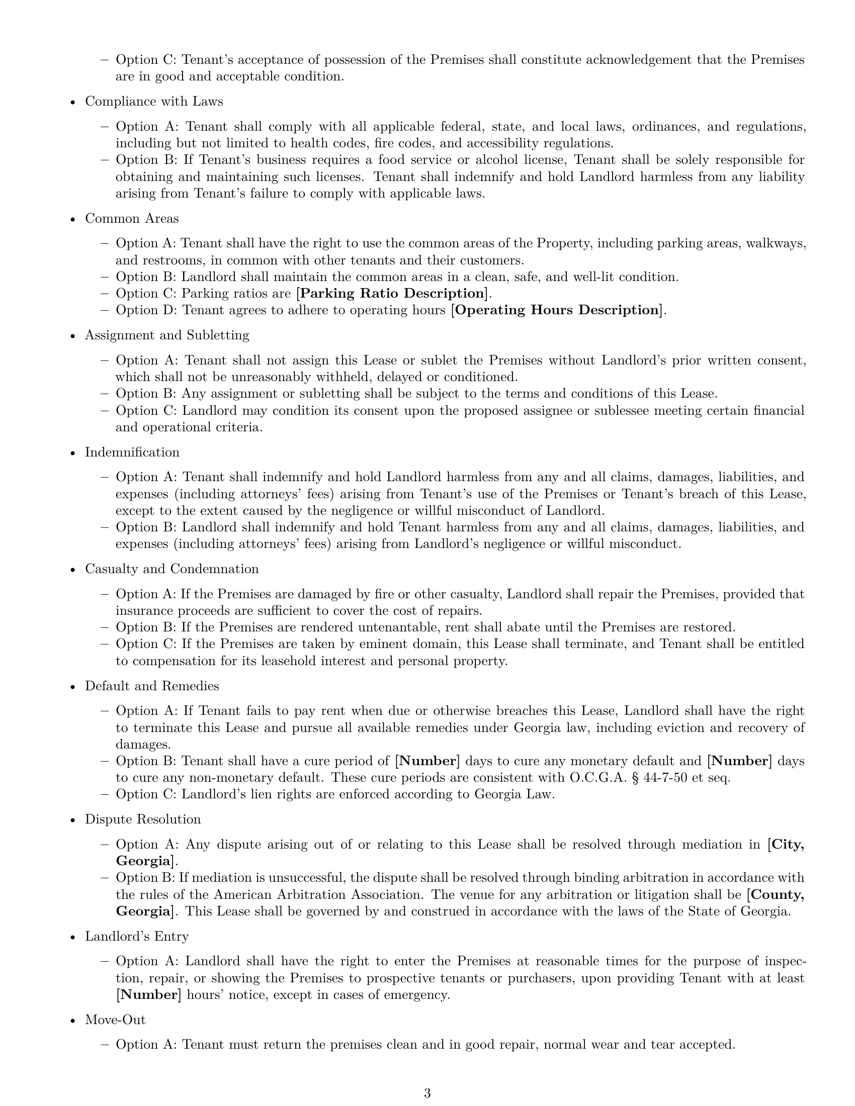 Preview page 3 of Free Georgia retail lease agreement template