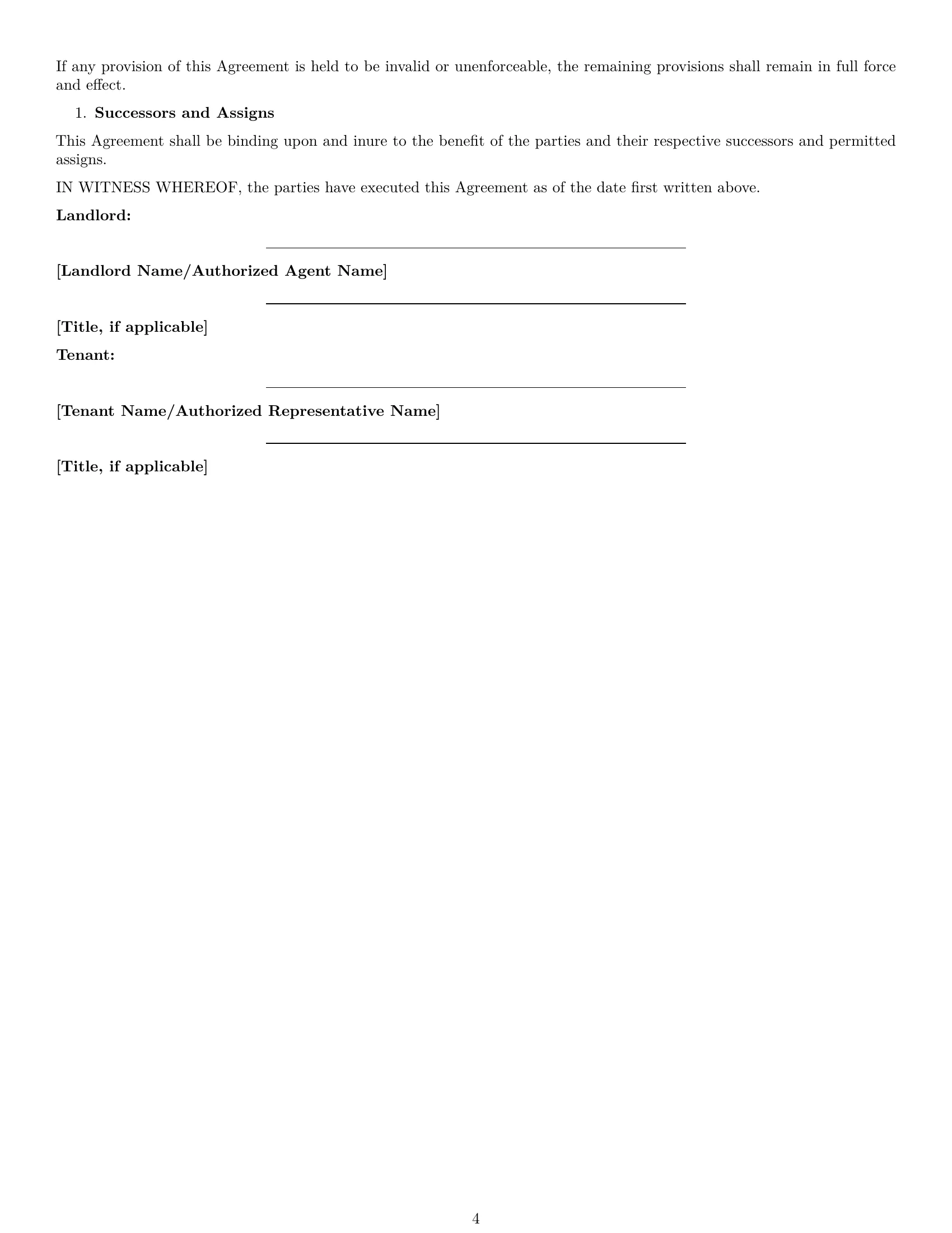 Preview page 4 of Free Illinois retail lease agreement template