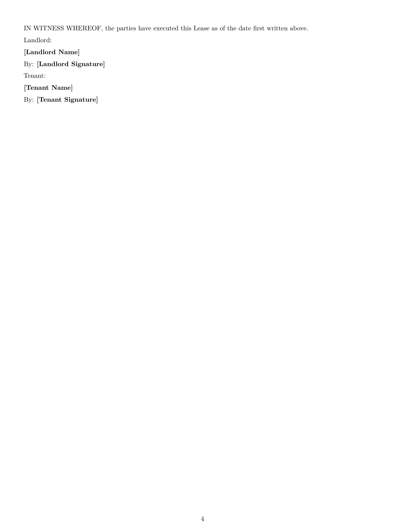 Preview page 4 of Free Missouri retail lease agreement template