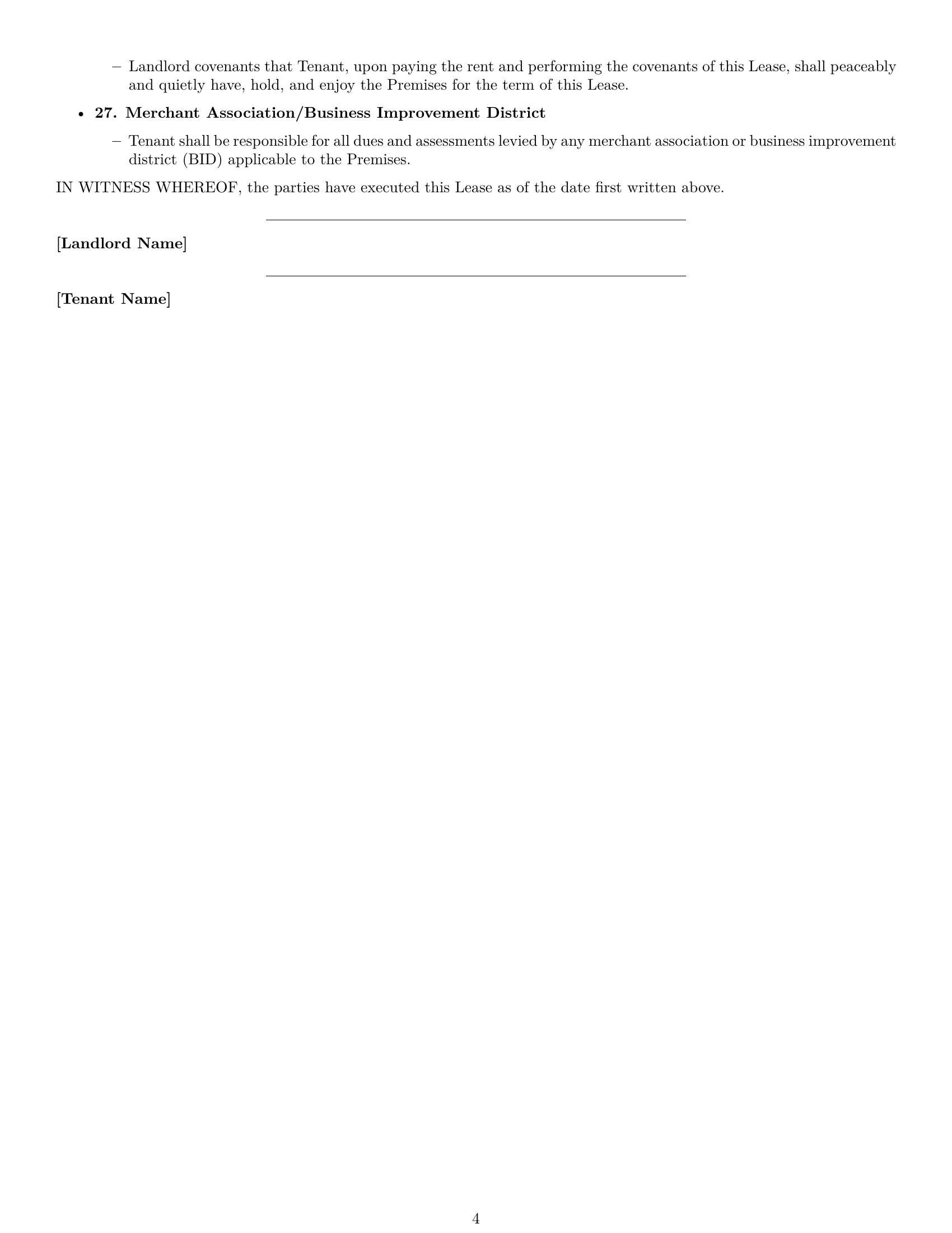 Preview page 4 of Free New York retail lease agreement template