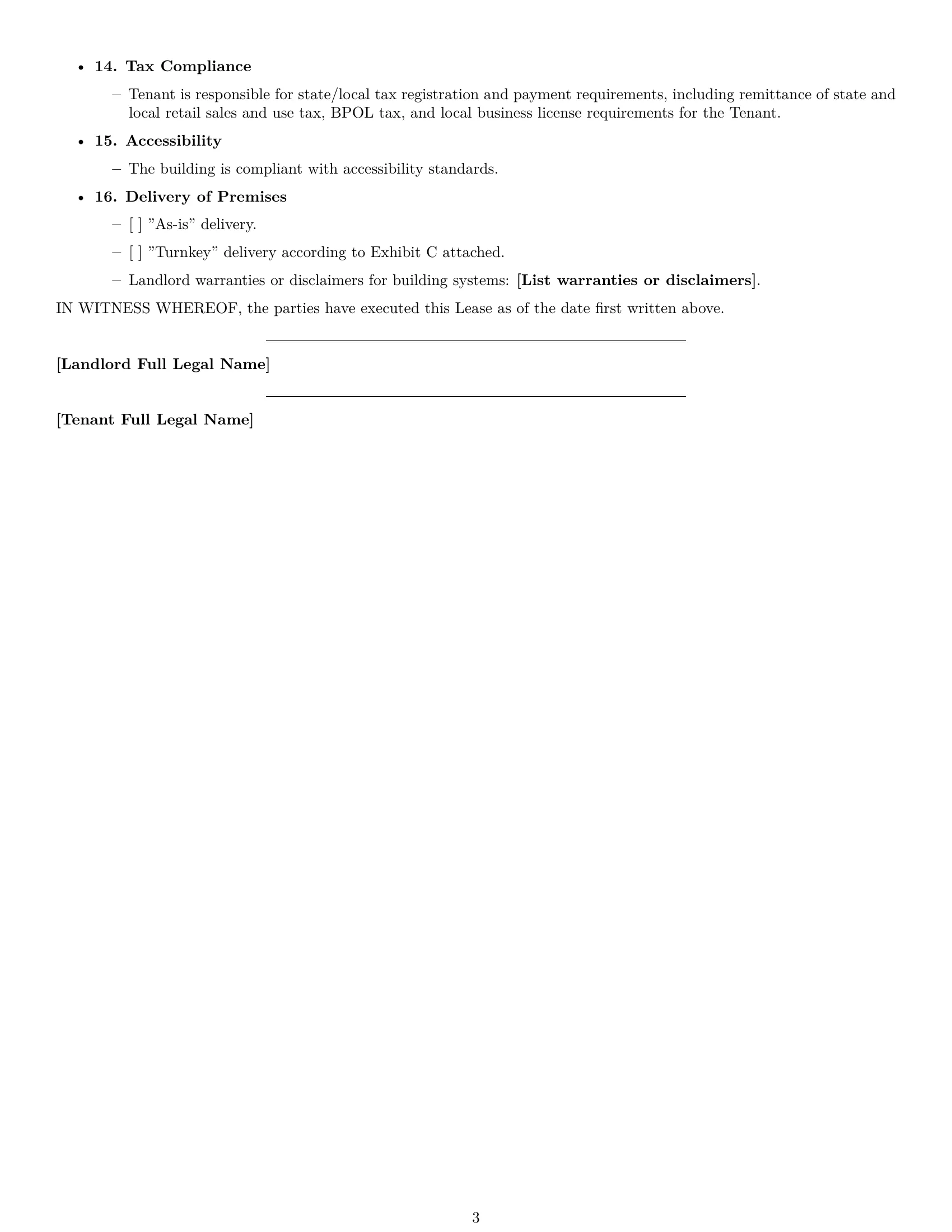 Preview page 3 of Free Virginia retail lease agreement template