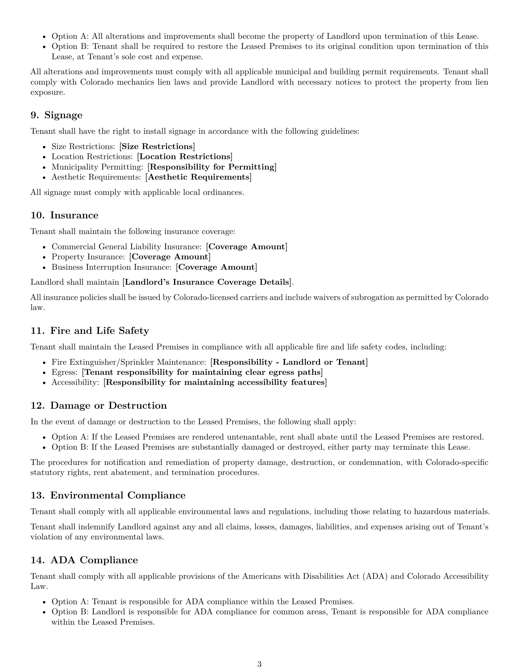 Preview page 3 of Free Colorado retail lease agreement template