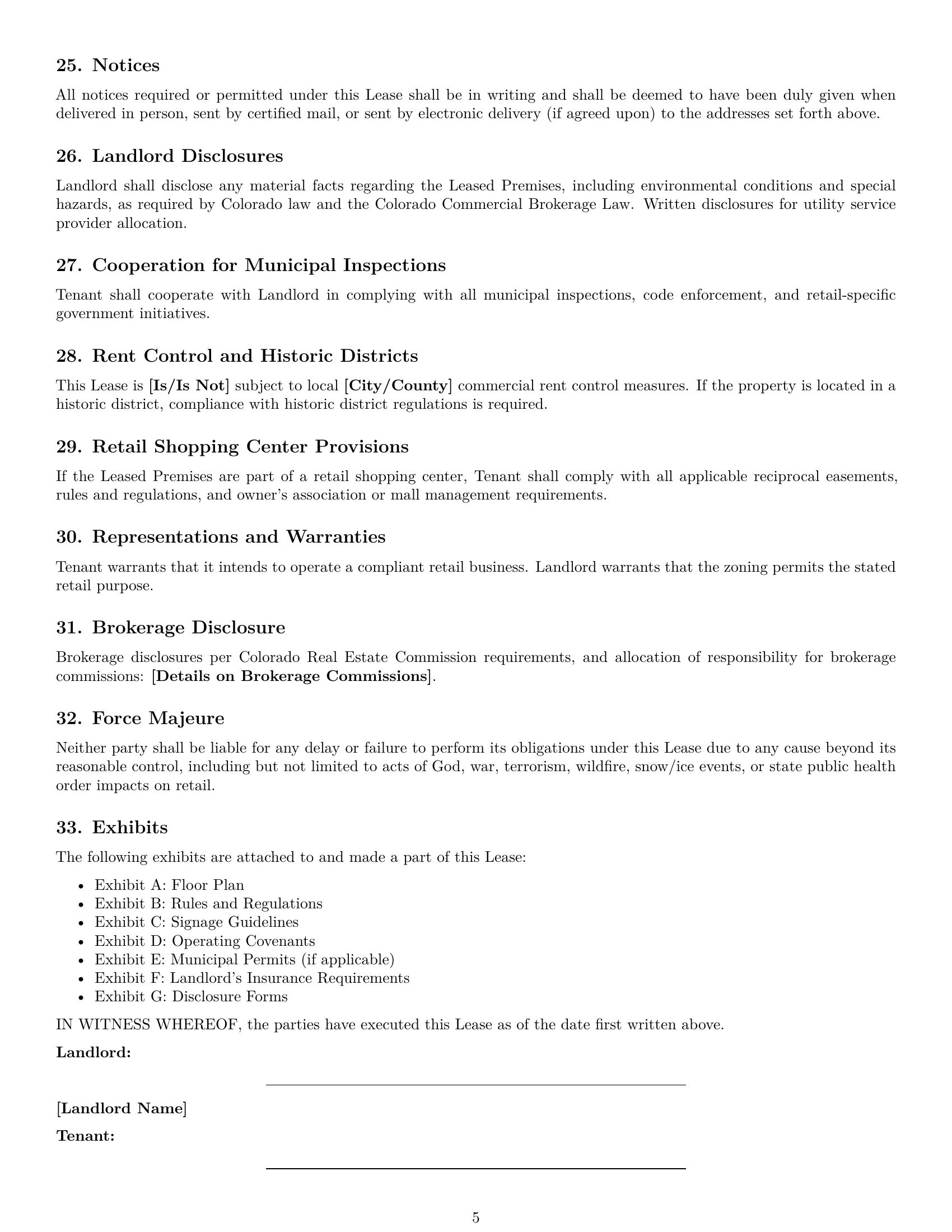 Preview page 5 of Free Colorado retail lease agreement template