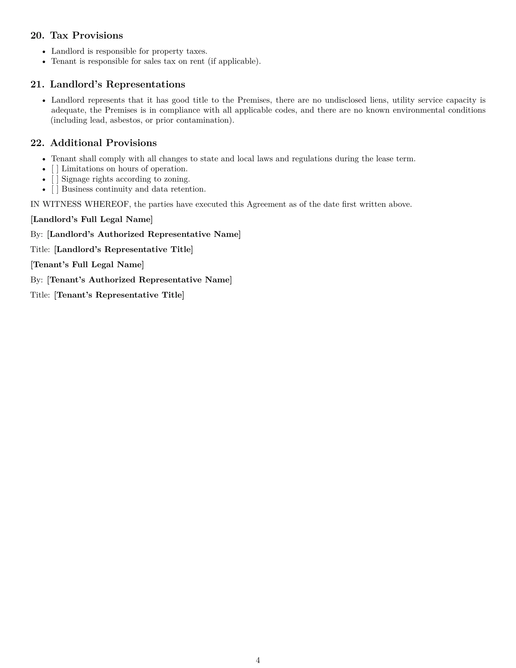 Preview page 4 of Free Georgia warehouse lease agreement template