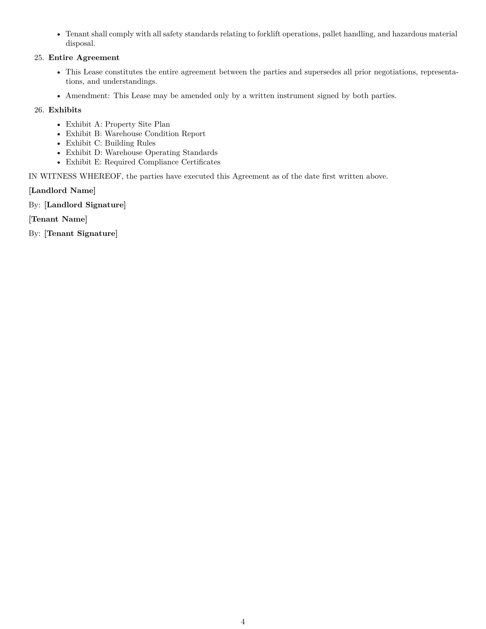 Preview page 4 of Free South Carolina warehouse lease agreement template