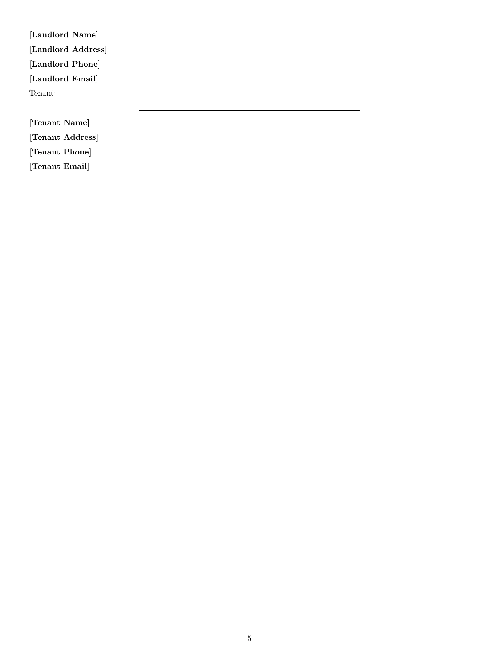 Preview page 5 of Free New Jersey restaurant lease agreement template