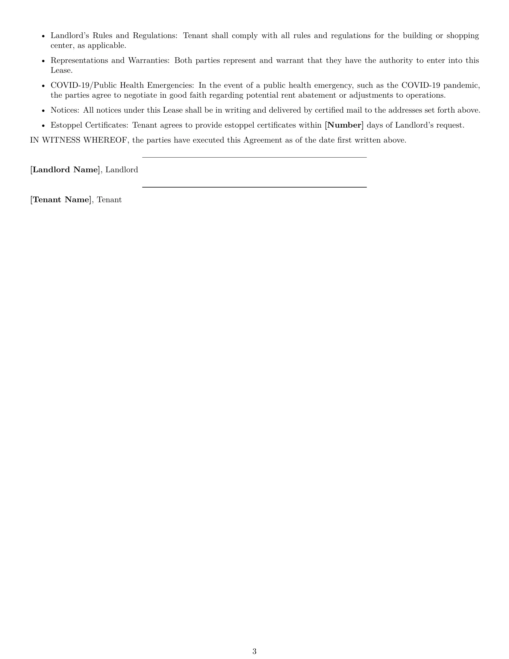 Preview page 3 of Free Rhode Island restaurant lease agreement template