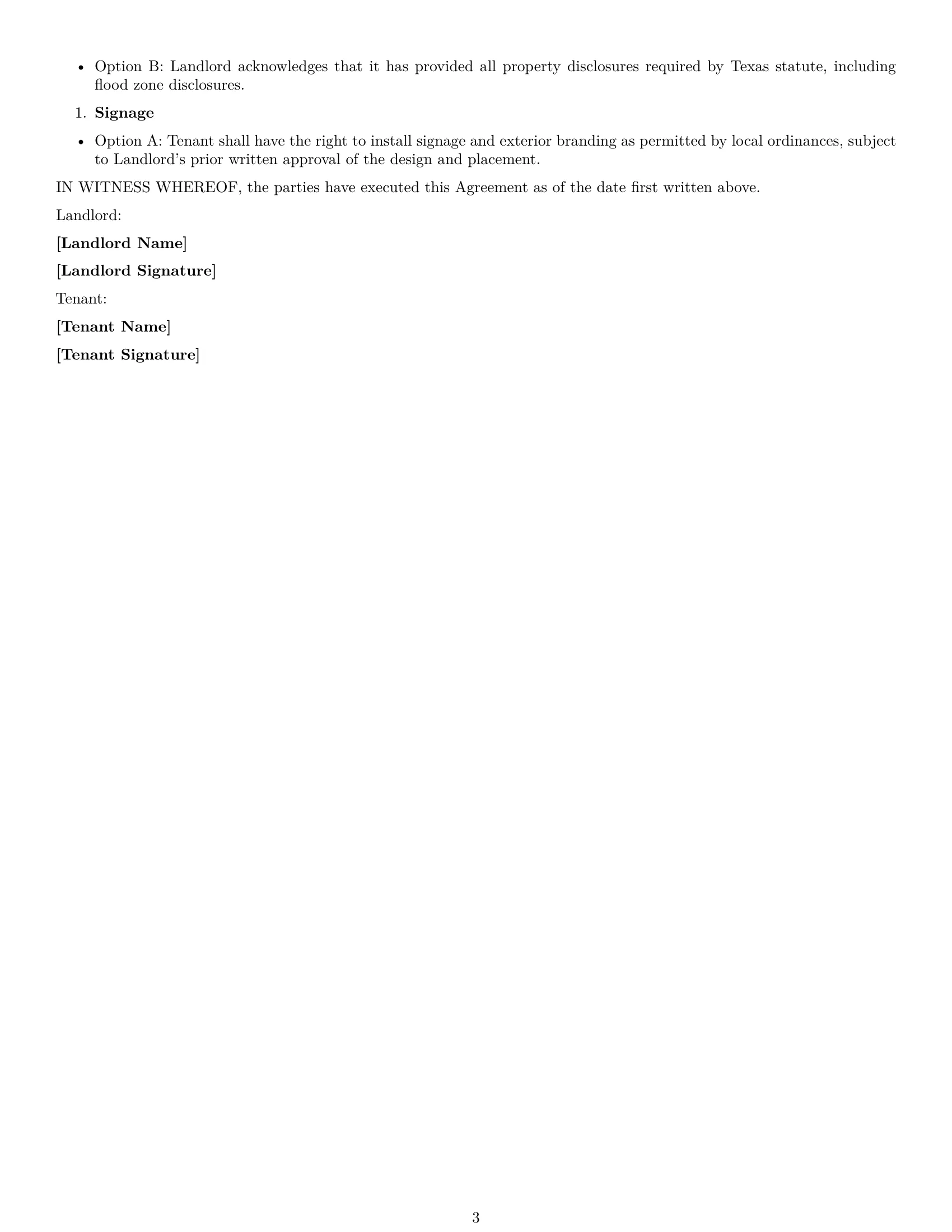 Preview page 3 of Free Texas restaurant lease agreement template