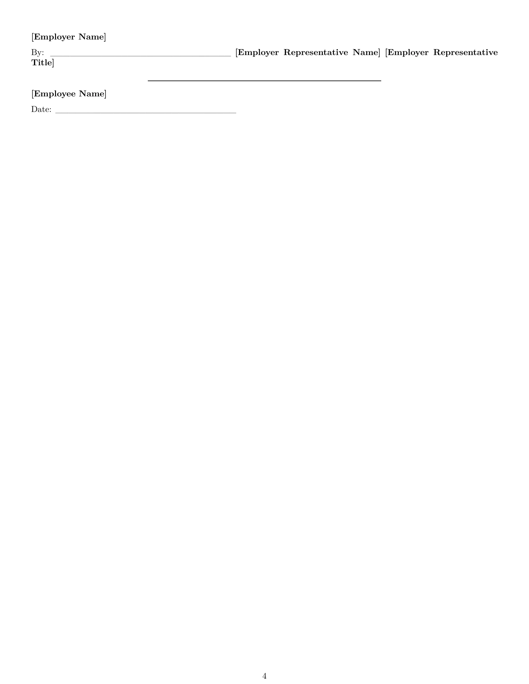 Preview page 4 of Free Rhode Island customer service representative employment contract template