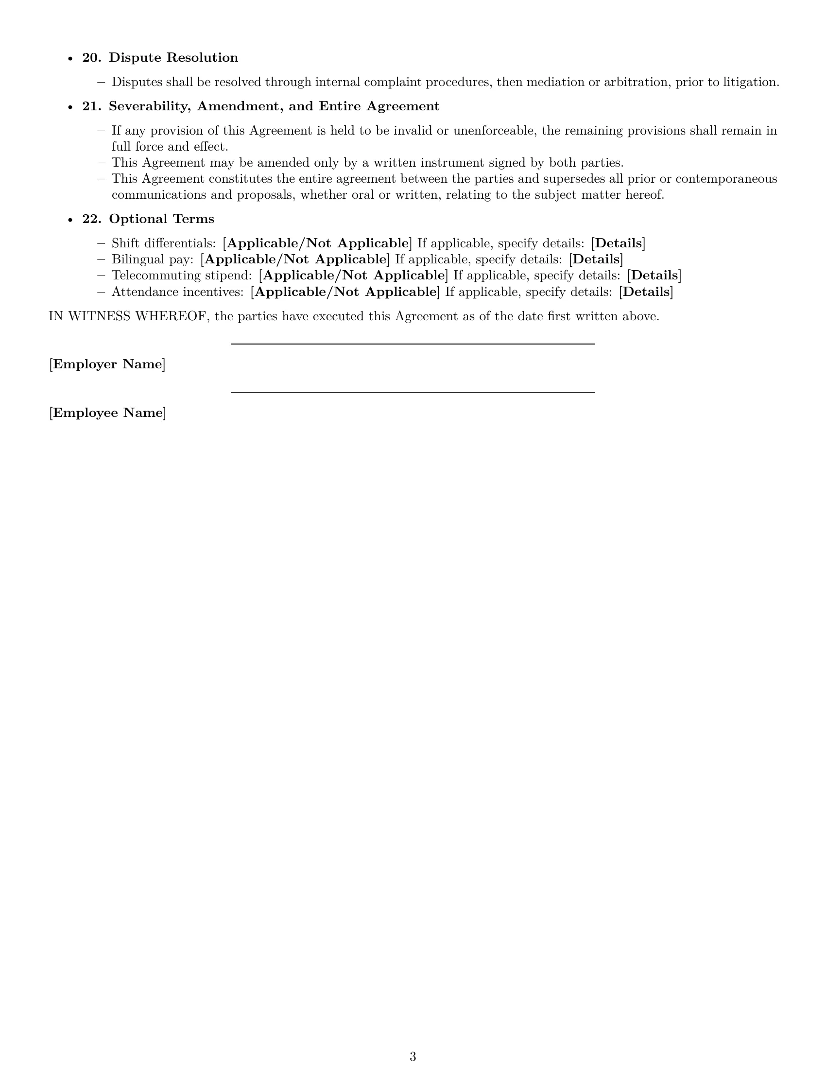 Preview page 3 of Free Indiana call center representative employment contract template