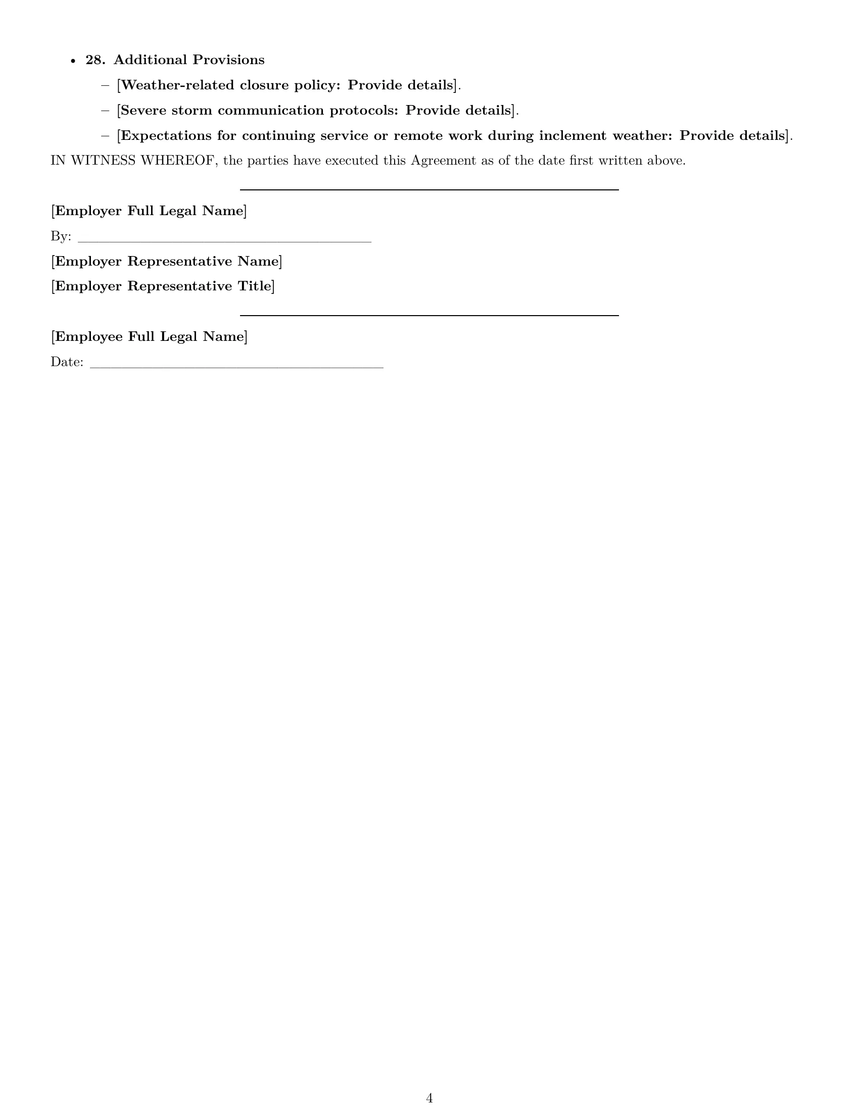 Preview page 4 of Free Oklahoma call center representative employment contract template