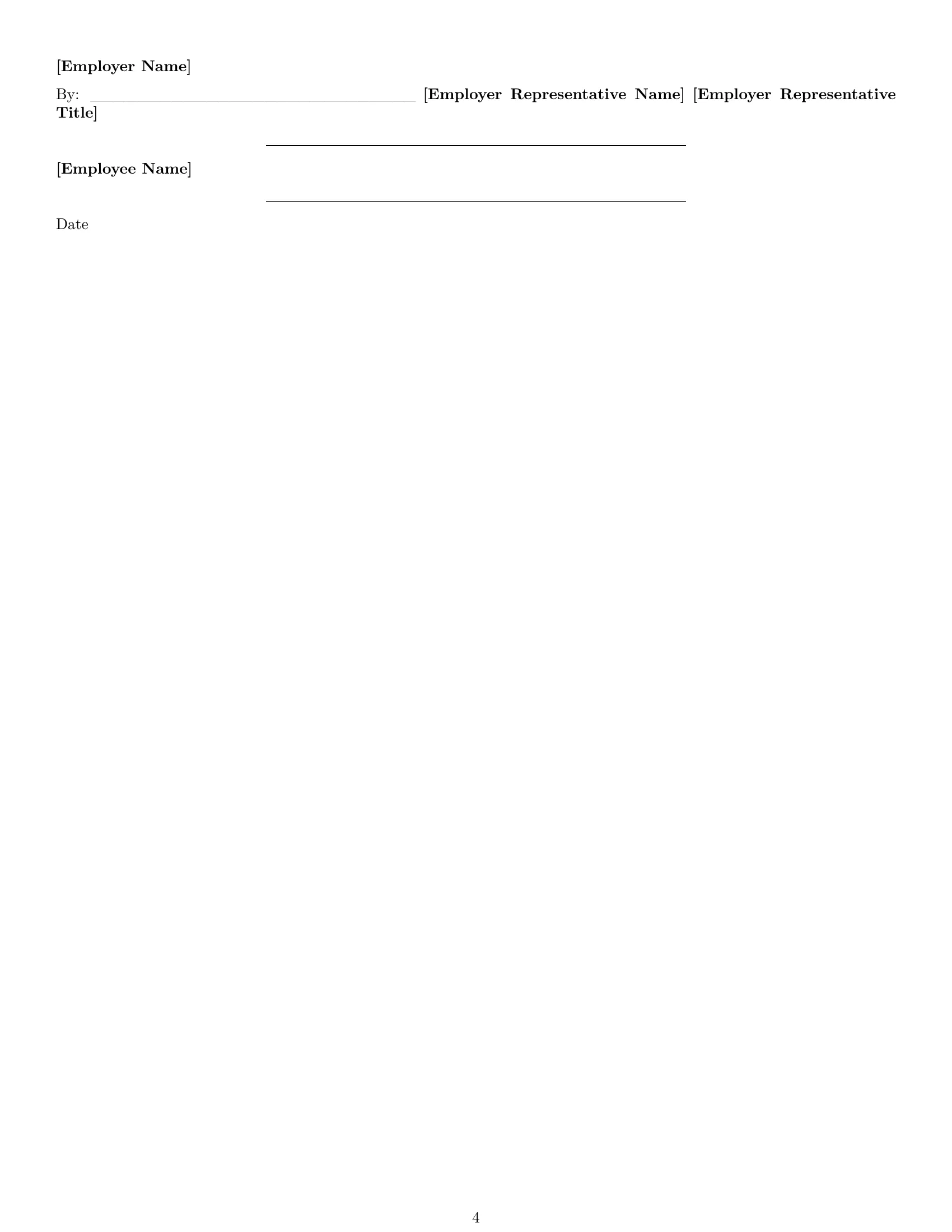 Preview page 4 of Free California call center representative employment contract template