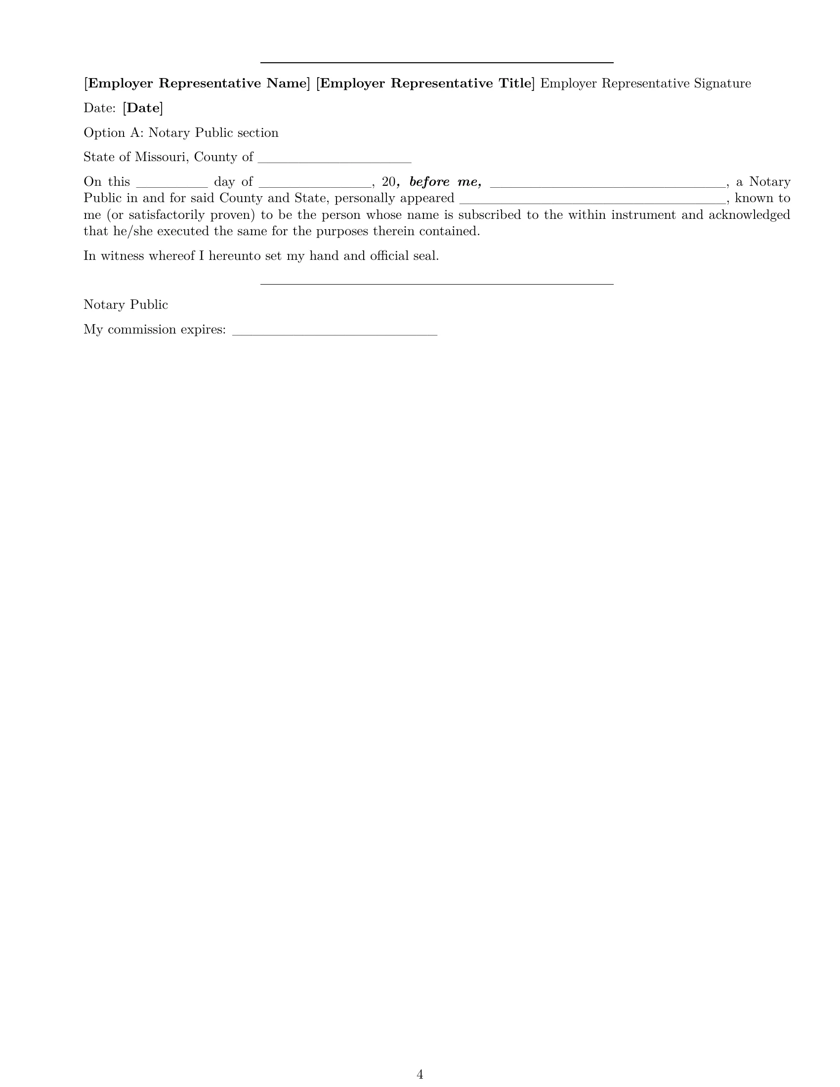Preview page 4 of Free Missouri technical support engineer employment contract template