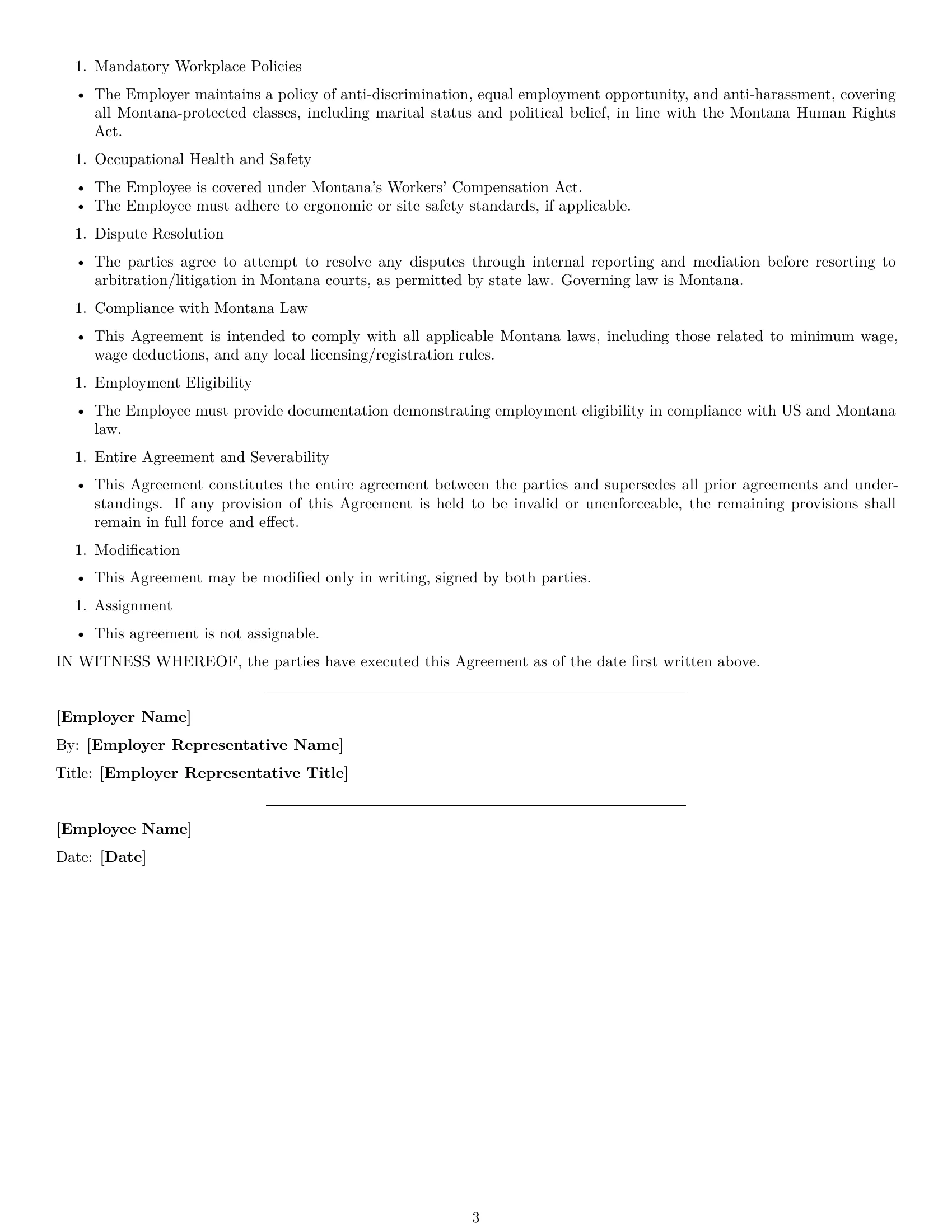 Preview page 3 of Free Montana technical support engineer employment contract template