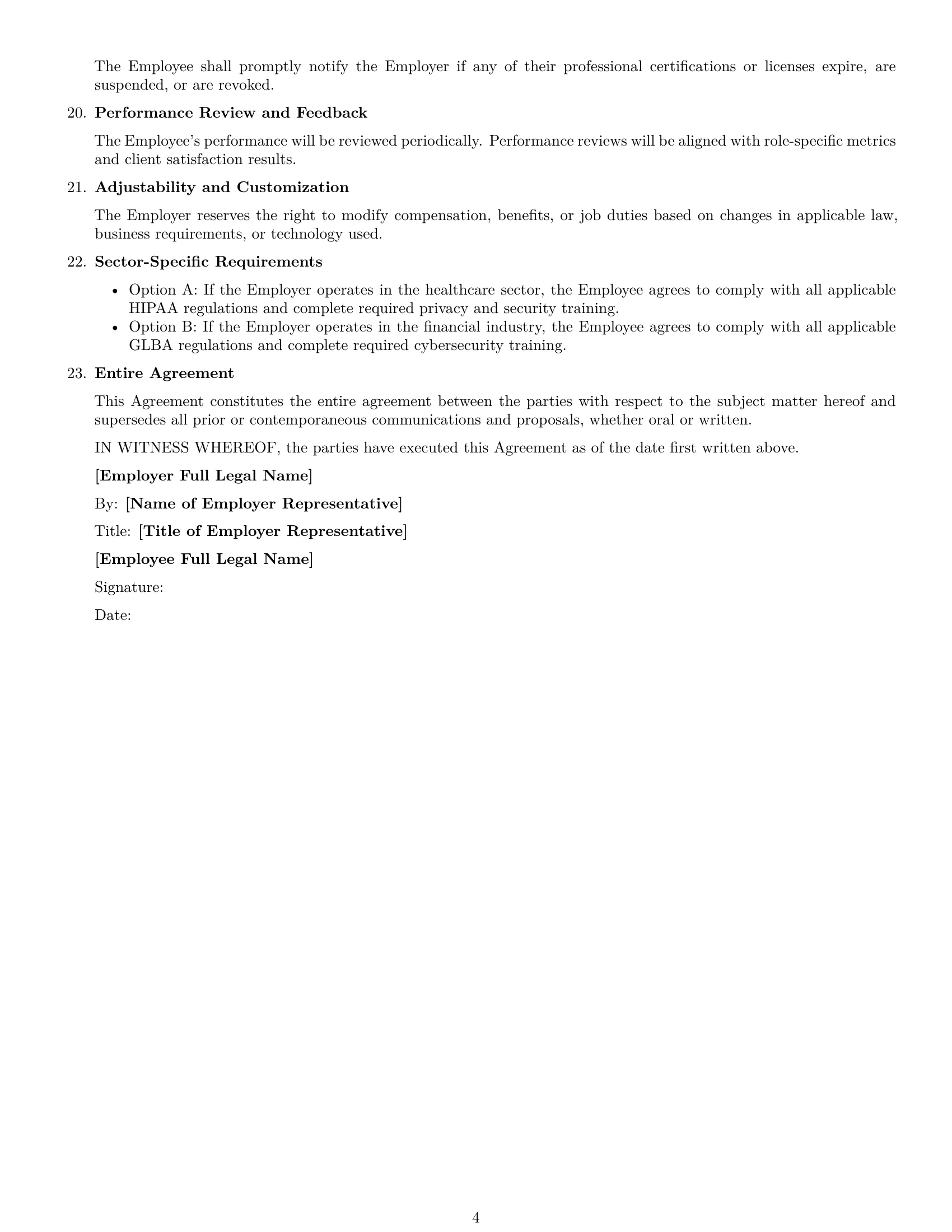Preview page 4 of Free New Hampshire technical support engineer employment contract template
