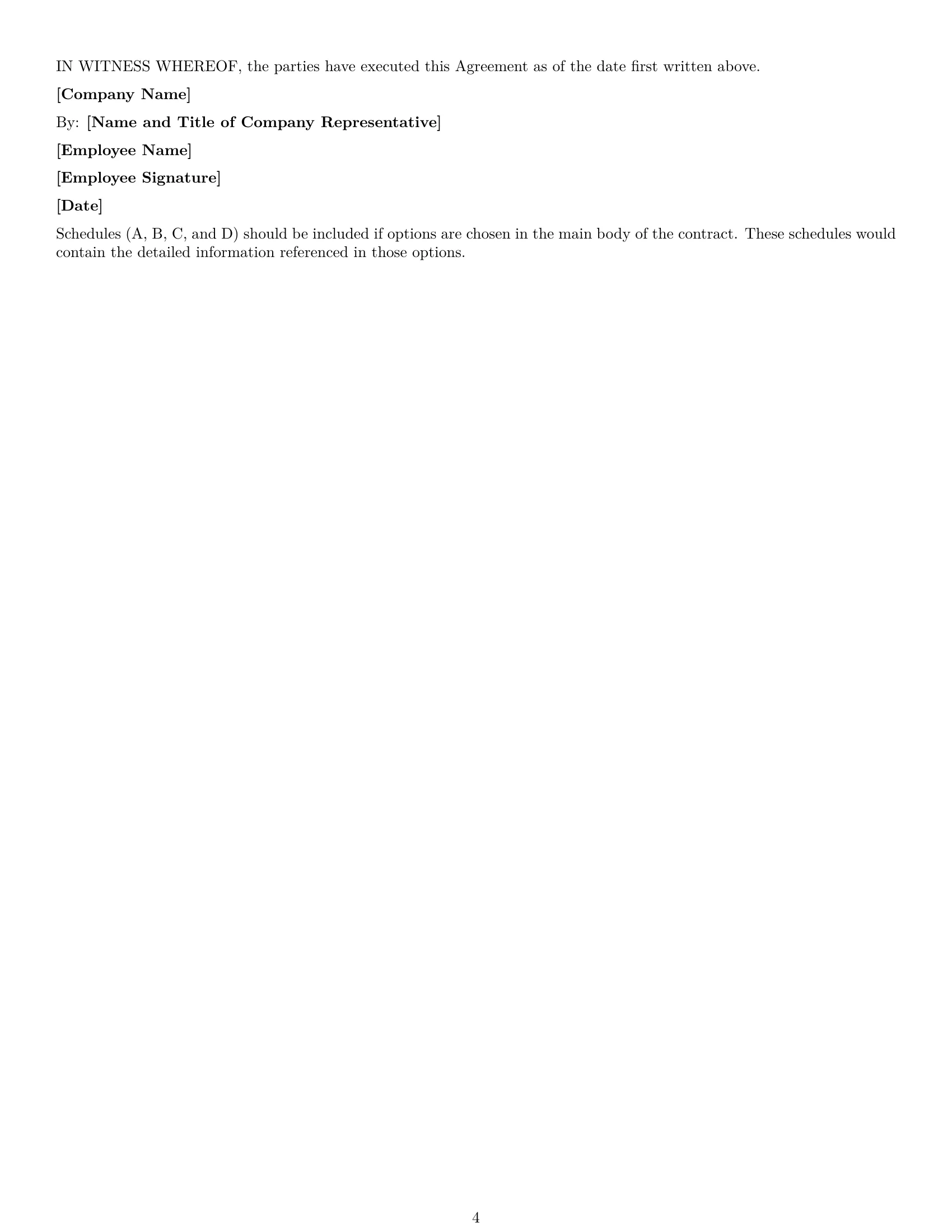Preview page 4 of Free West Virginia technical support engineer employment contract template