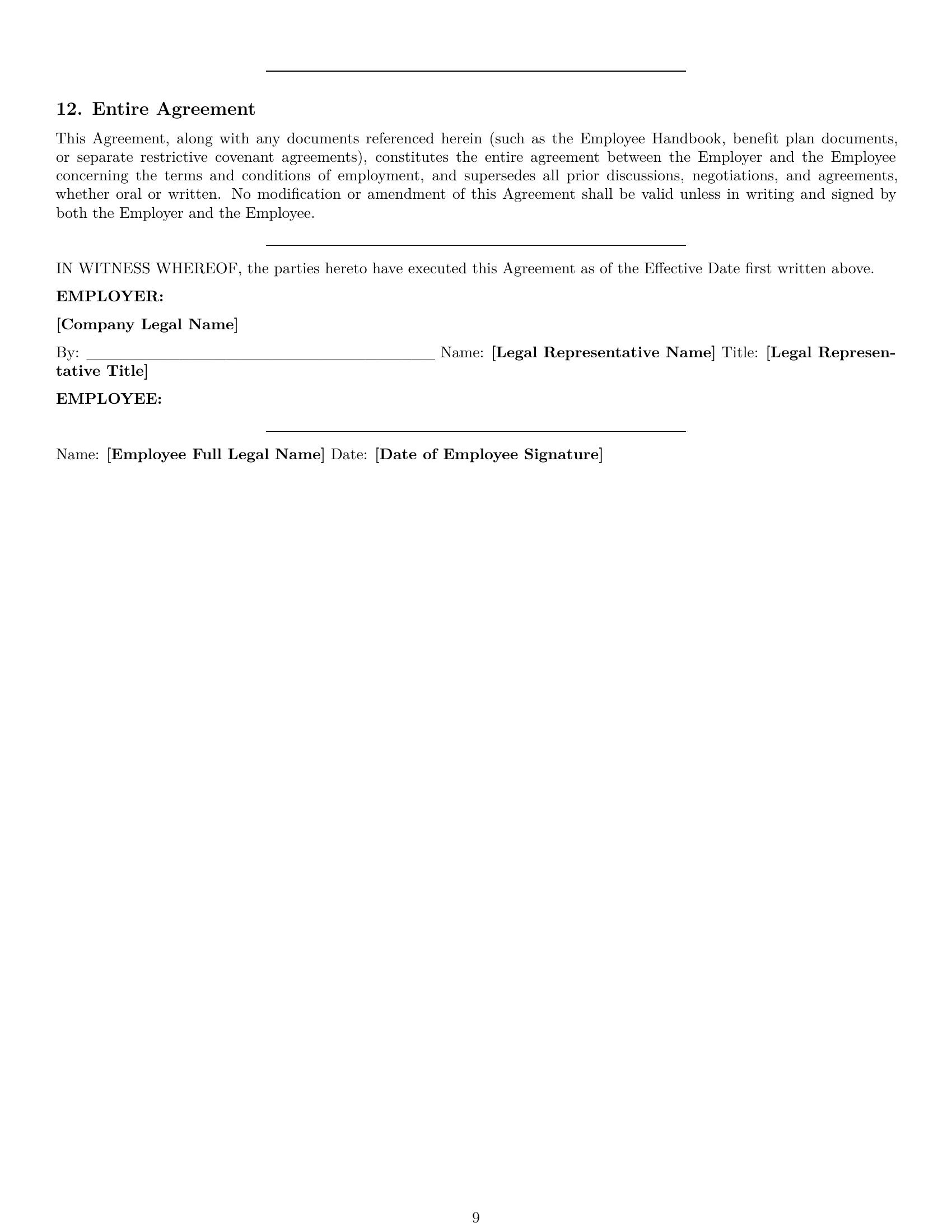 Preview page 9 of Pro Georgia employment contract template
