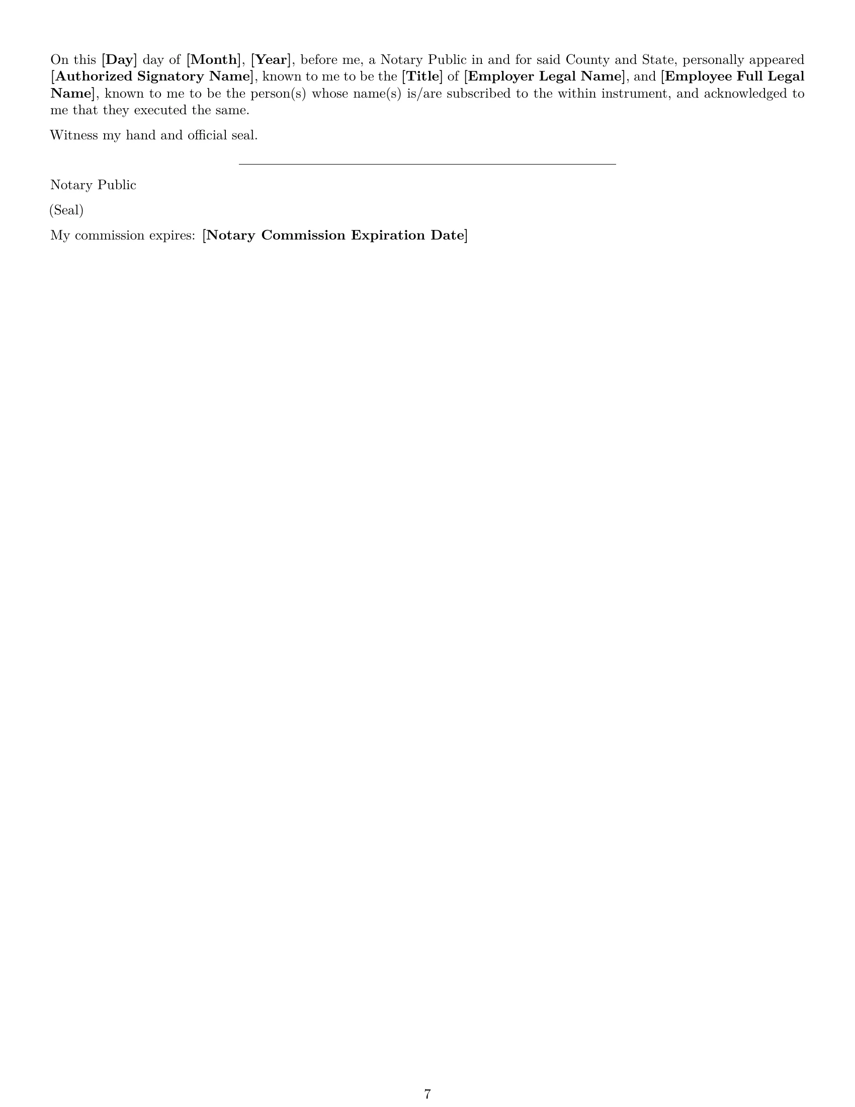 Preview page 7 of Pro Idaho employment contract template