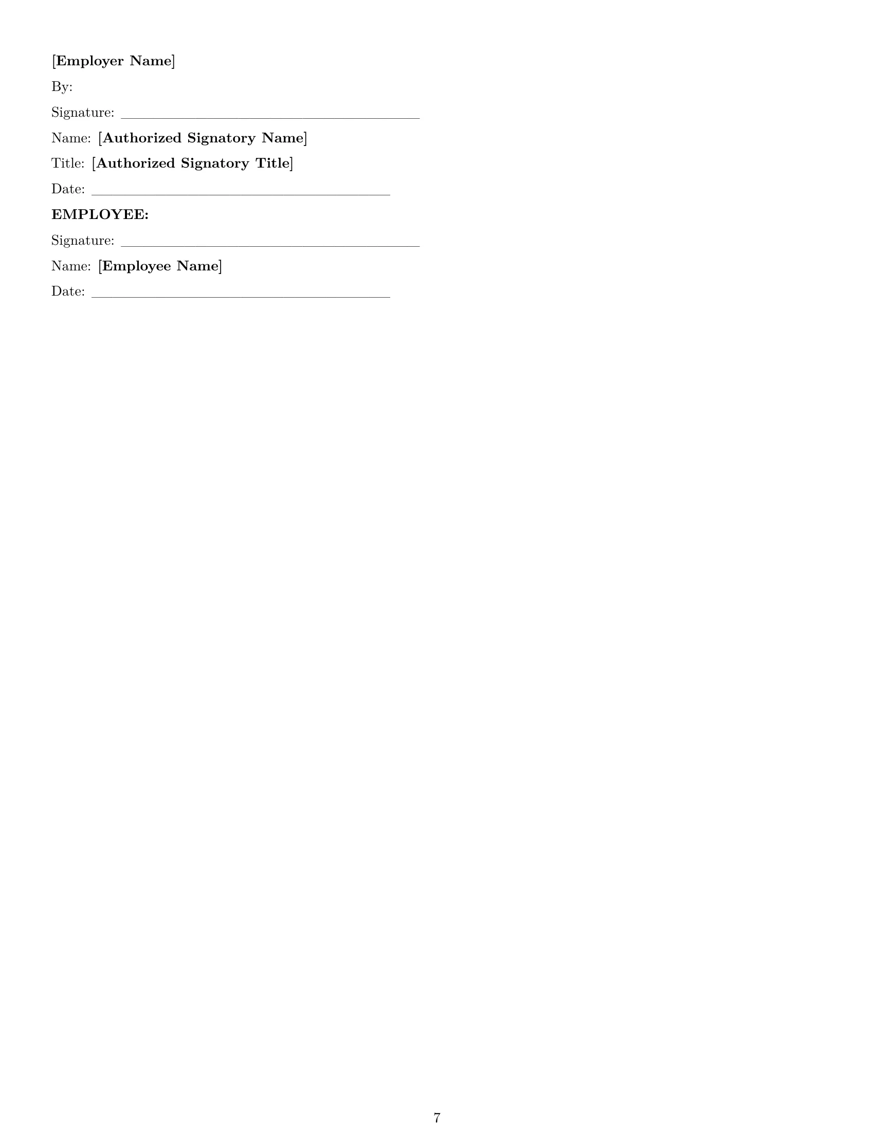 Preview page 7 of Pro Kansas employment contract template