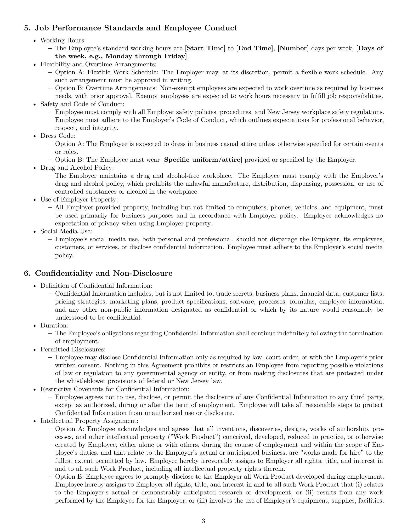 Preview page 3 of Pro New Jersey employment contract template