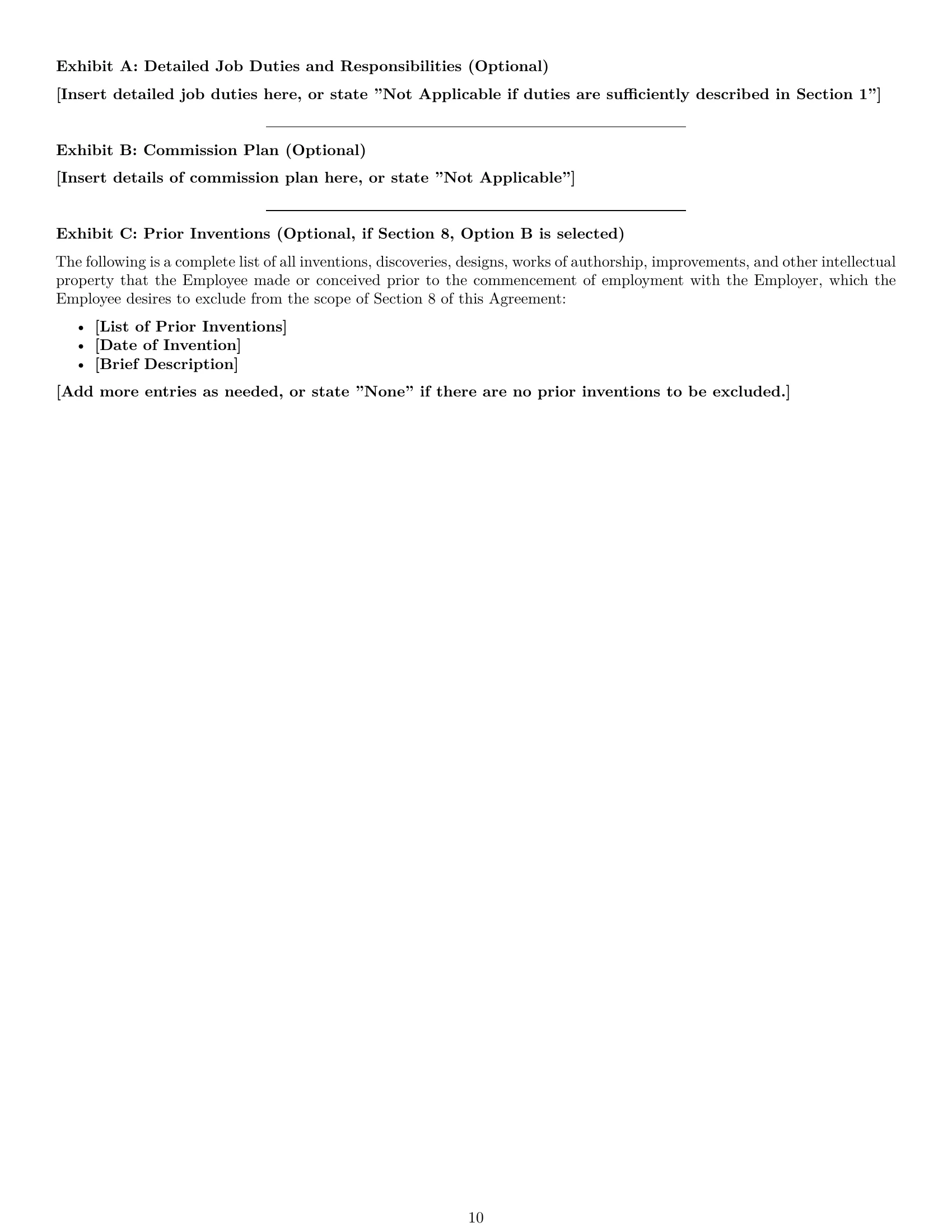 Preview page 10 of Pro New York employment contract template