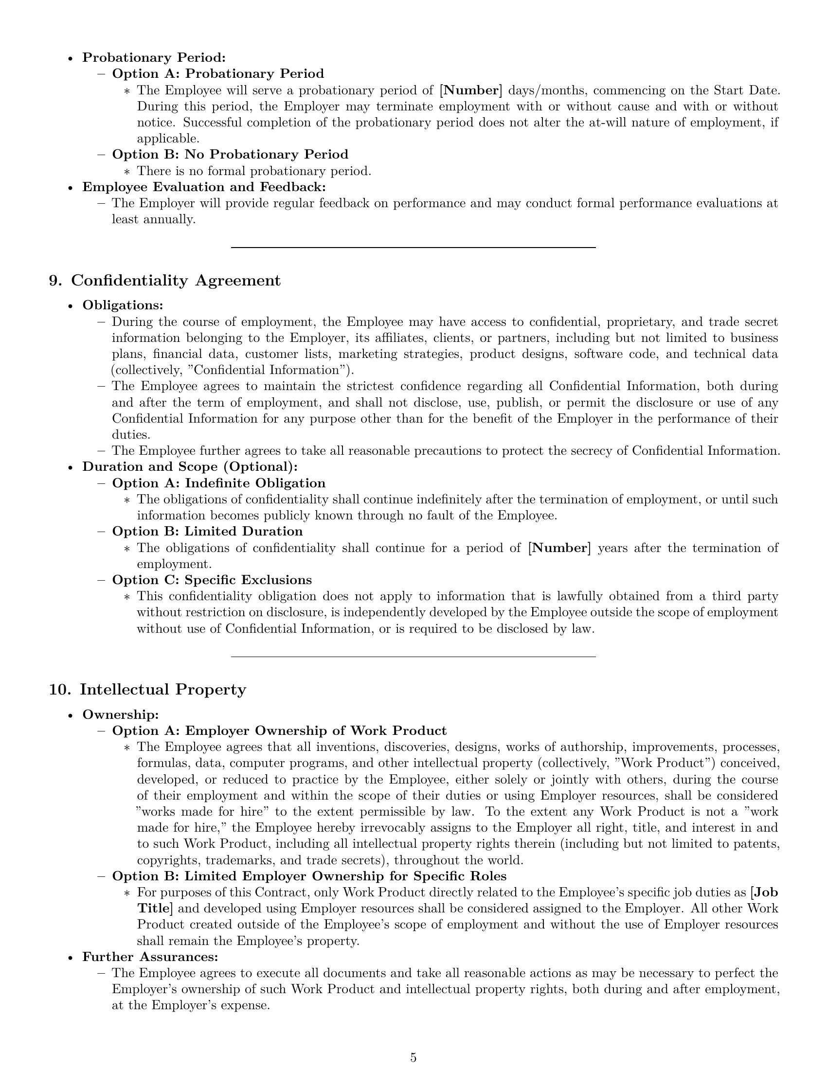 Preview page 5 of Pro Oklahoma employment contract template