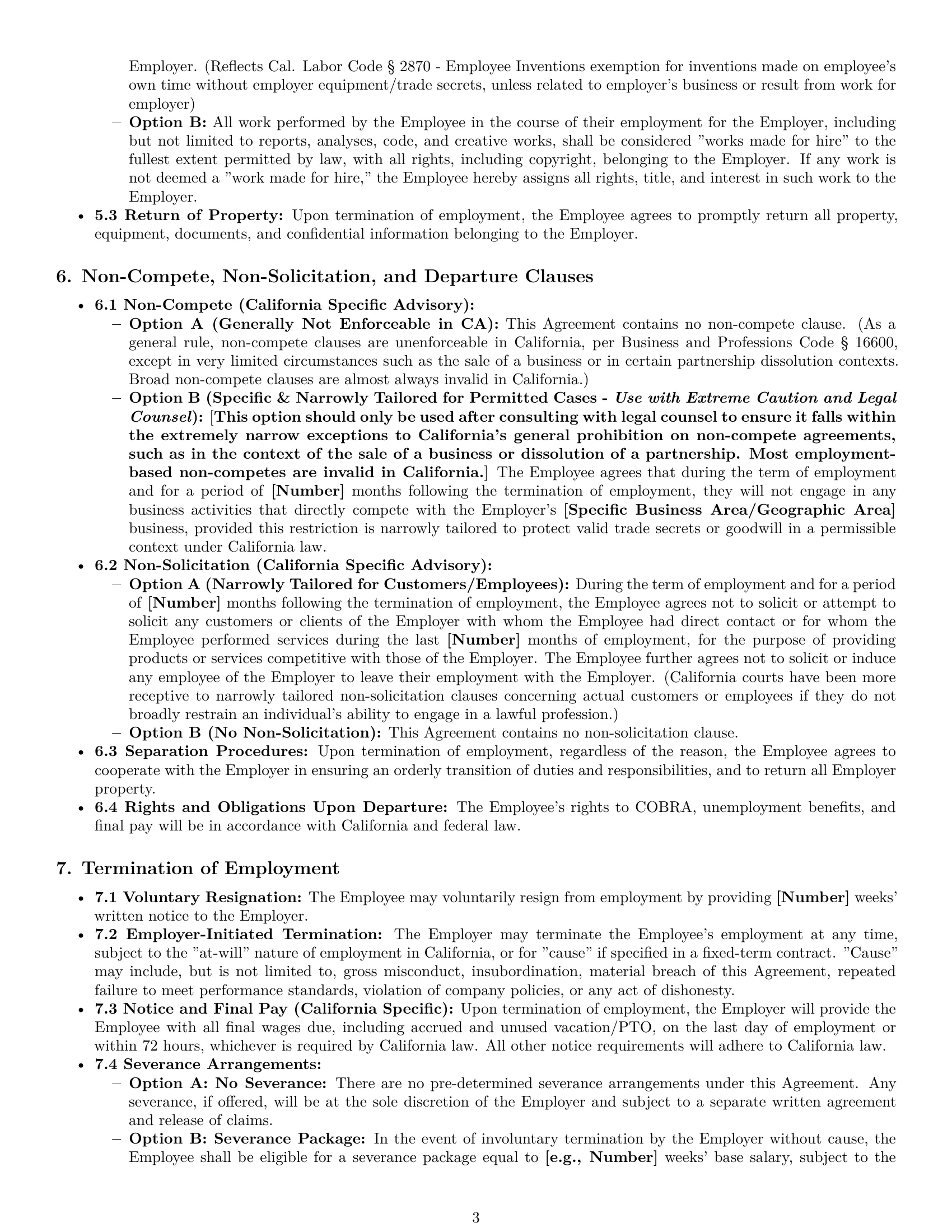 Preview page 3 of Pro California employment contract template